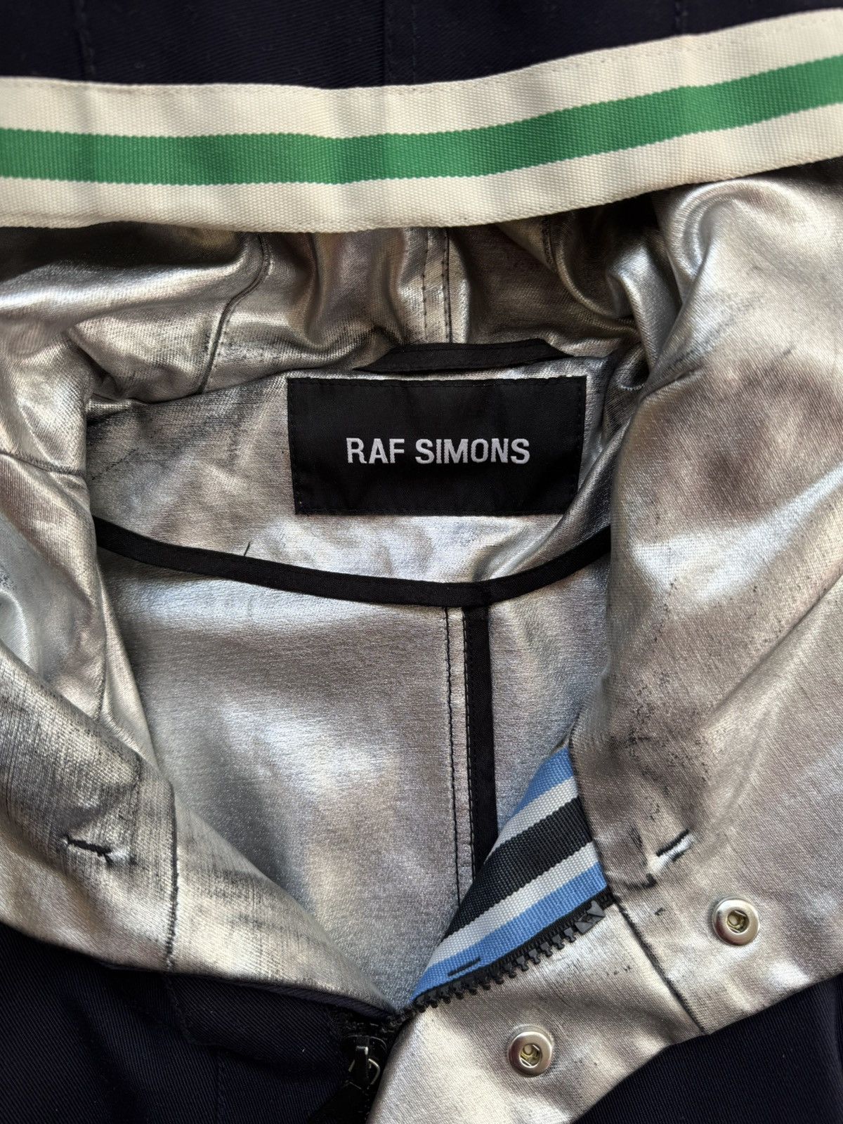 Raf Simons F/W16 Astronaut Silver Reversible Peacoat Jacket Size US M / EU 48-50 / 2 - 4 Thumbnail