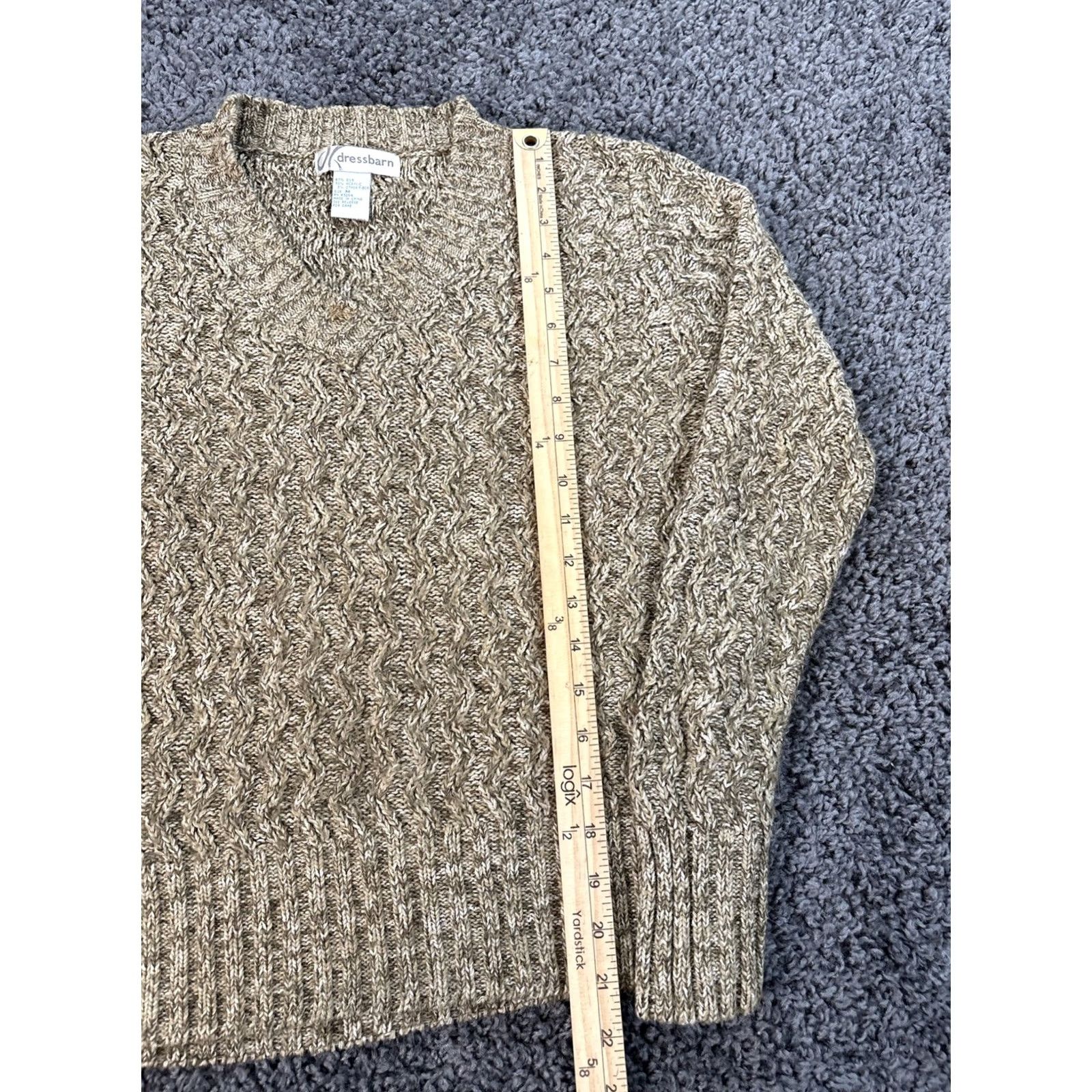 Vintage VINTAGE Dressbarn Sweater Dressbarn Women Medium Brown Cable-Knit Fisherman 90s Pullover Mens? Size M / US 6-8 / IT 42-44 - 2 Thumbnail