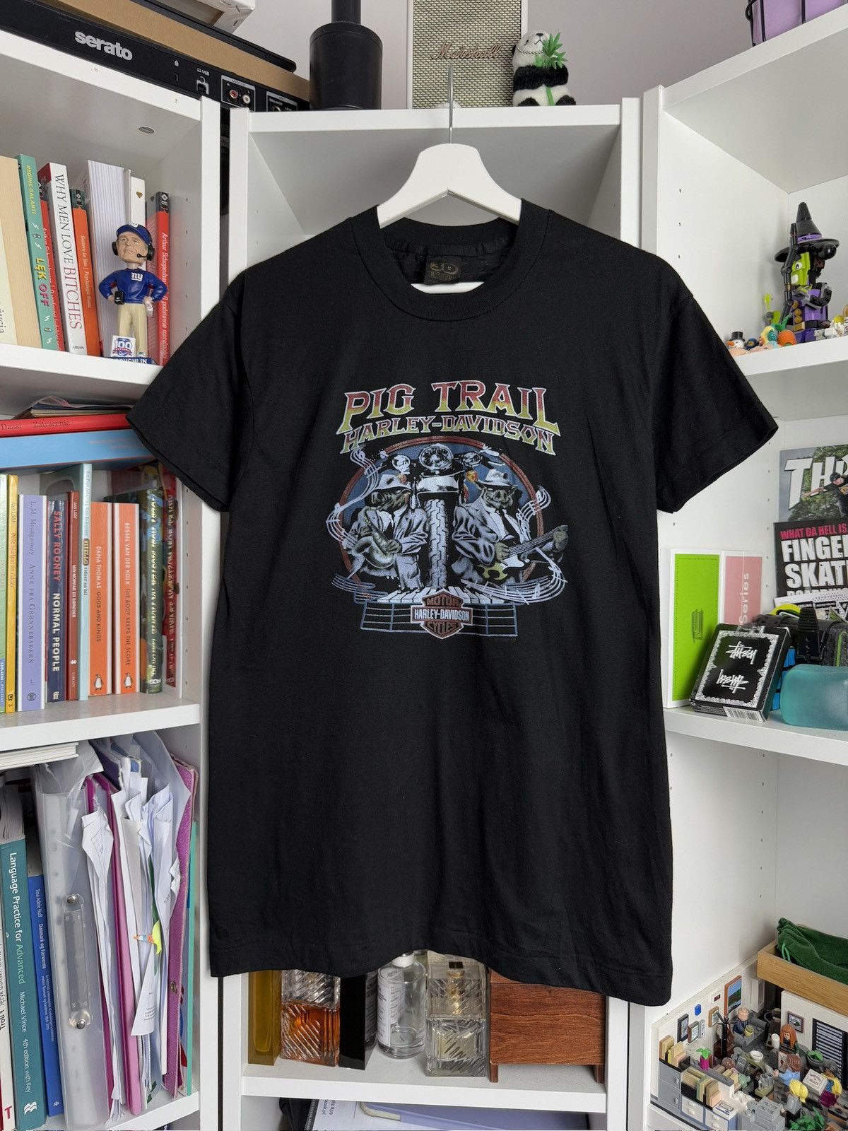 Harley Davidson × Vintage Vintage Harley Davidson 3D Emblem pig trail t-shirt M USA 90s Size US M / EU 48-50 / 2 - 1 Thumbnail