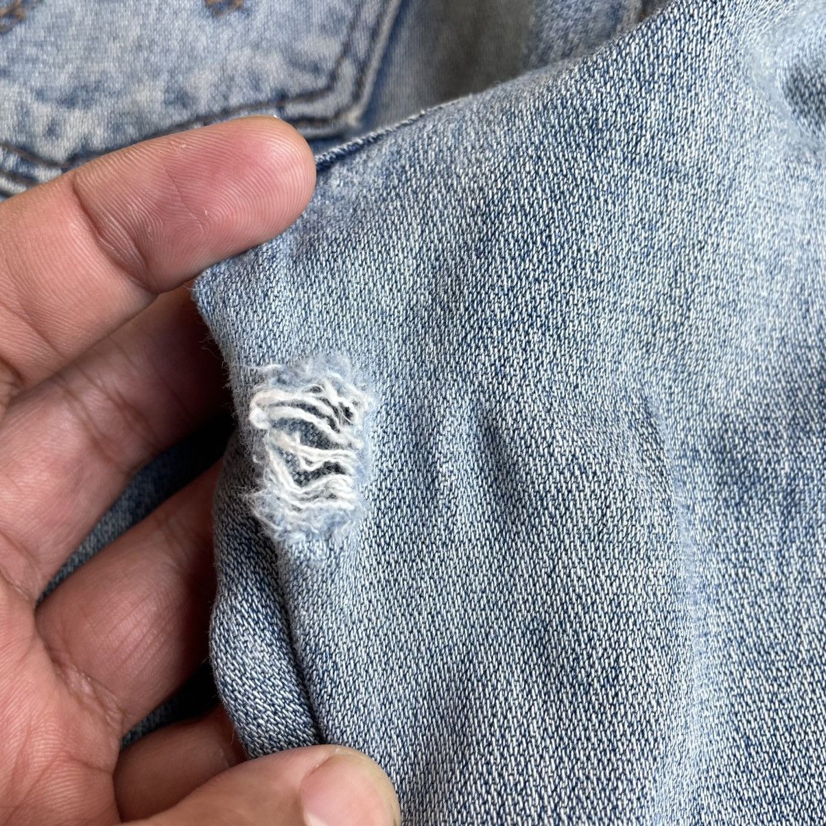 Wrangler 🔥Vintage Wrangler Stoned Washed Ripped Distress Denim Jeans Size US 30 / EU 46 - 9 Thumbnail