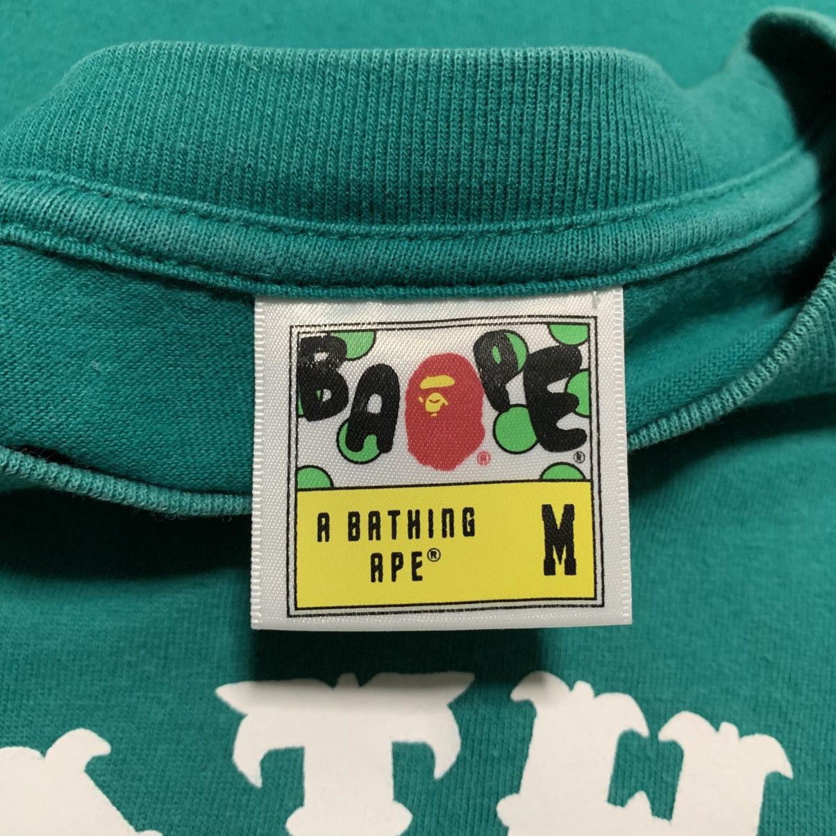 Bape Bape Medium College Pirate Store Green Tee A Bathing Ape Size US M / EU 48-50 / 2 - 4 Thumbnail