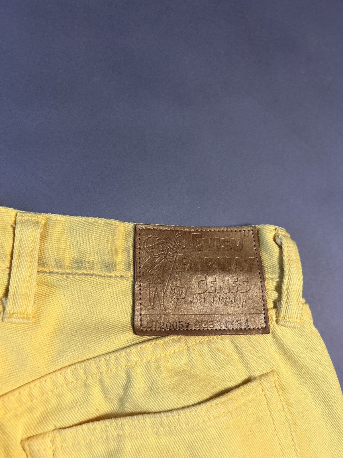 Evisu Evisu Fairway Genes vintage yellow chino pants dots logo Size US 34 / EU 50 - 5 Thumbnail