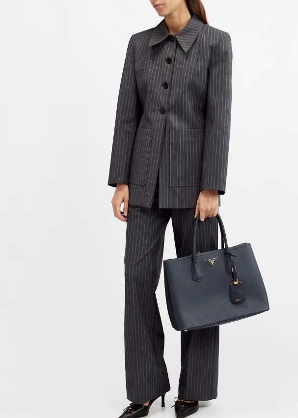 Prada o1tko10125 Size: OS / Double Saffiano Leather Bag in Black Size ONE SIZE - 2 Thumbnail