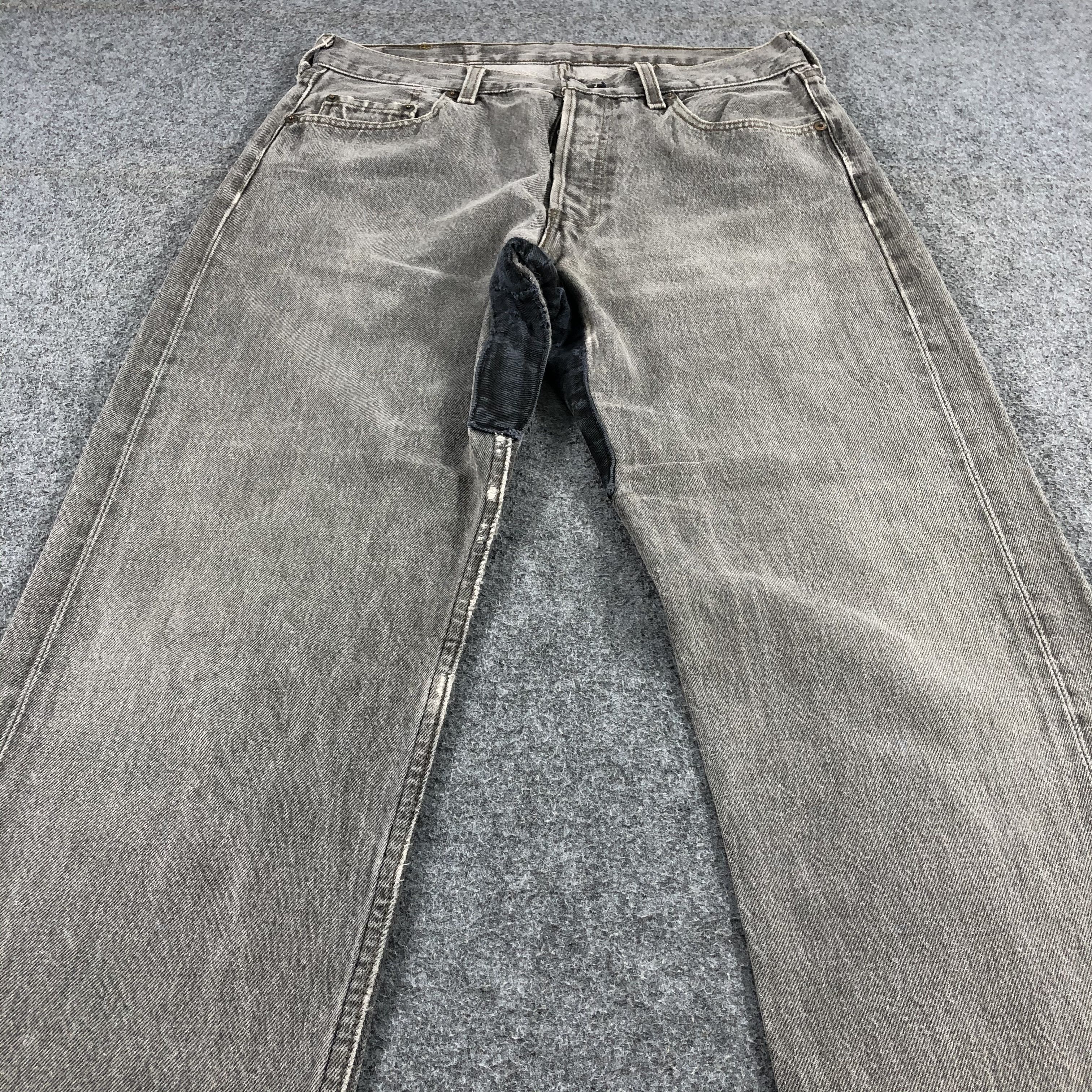 Levi's 90s Vintage Faded Black Levis 501 Jeans-JM1524 Size US 31 - 3 Thumbnail