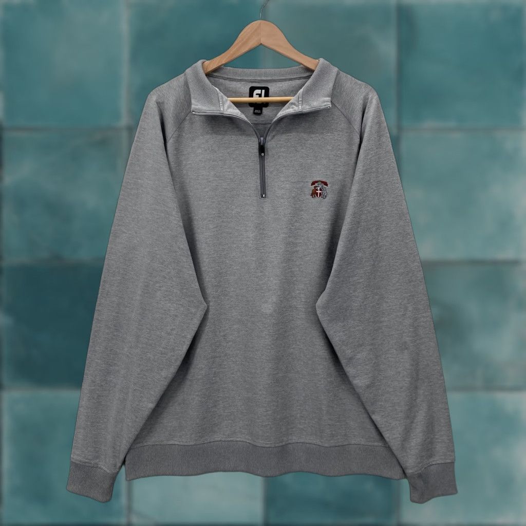 Footjoy FootJoy Quarter Zip Pullover Mens XL Gray Golf Performance Stretch Sweater Logo Size US XL / EU 56 / 4 - 1 Thumbnail
