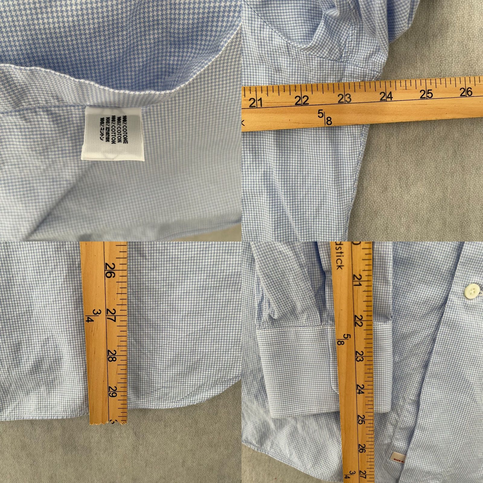 Vintage Castangia Shirt Adult XL Blue Long Sleeve Button Up Woven Italian Mens Regular Cotton Size US XL / EU 56 / 4 - 8 Thumbnail