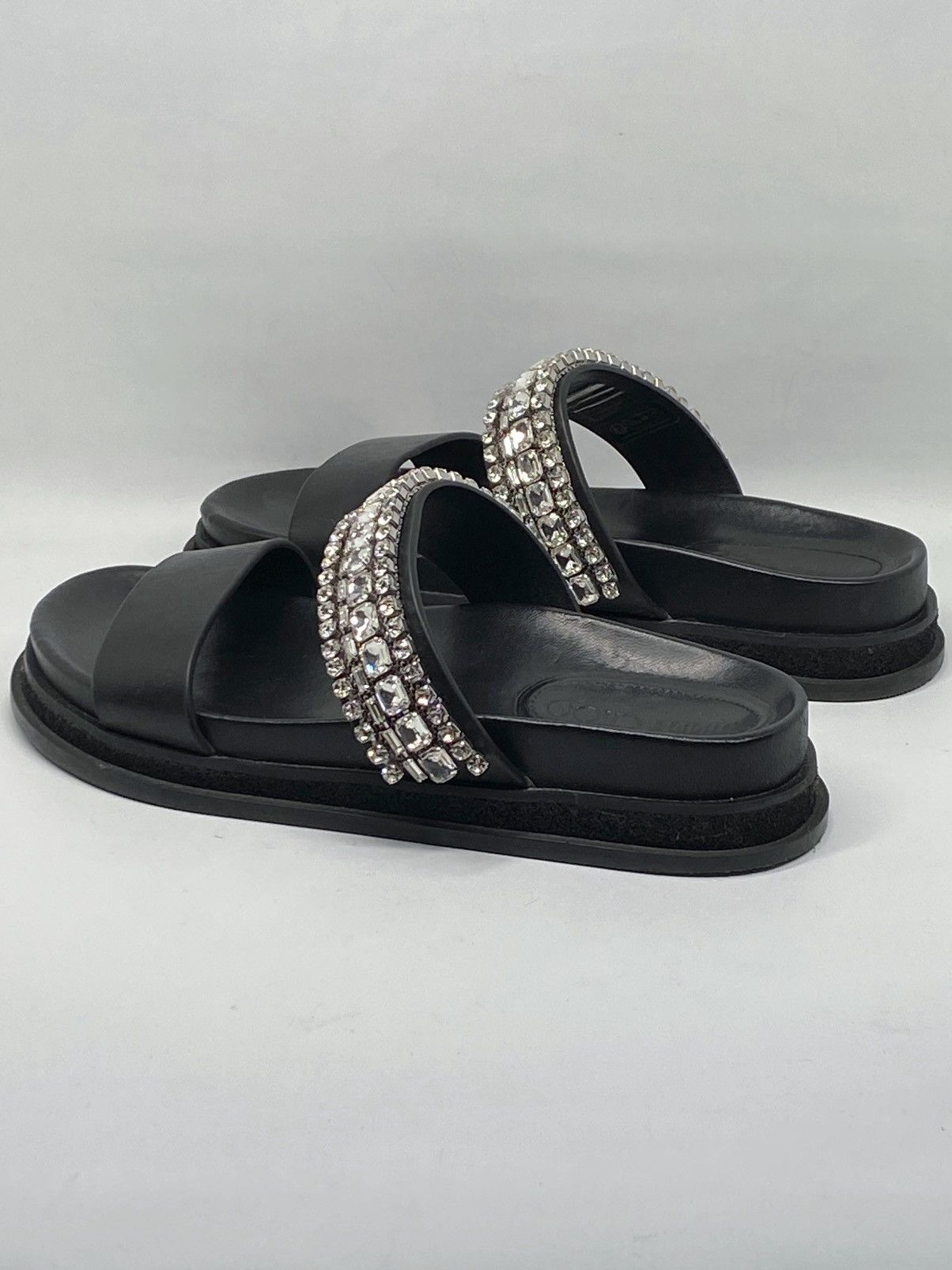 Jimmy Choo Jimmy Choo Jadi Crystal-Embellished Leather Slides size 36.5 Size US 6.5 / IT 36.5 - 10 Thumbnail