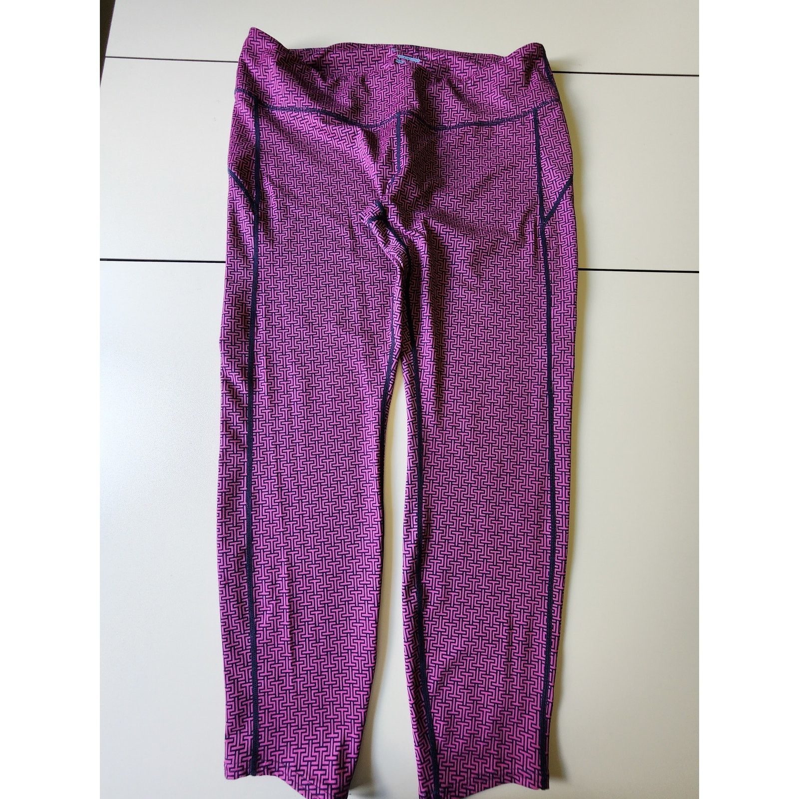 Southern Tide Southern Tide Performance Leggings Women's Large Pink/Navy Size 32" / US 10 / IT 46 - 1 Thumbnail