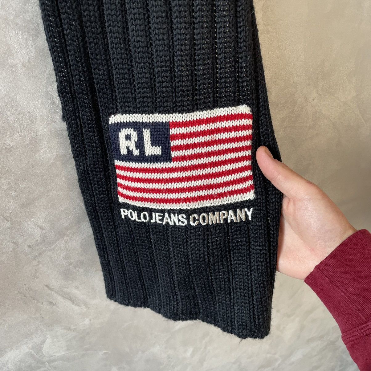 Polo Ralph Lauren × Vintage Vintage Polo Ralph Lauren Flag Knit Wool Scarf Size ONE SIZE - 3 Thumbnail