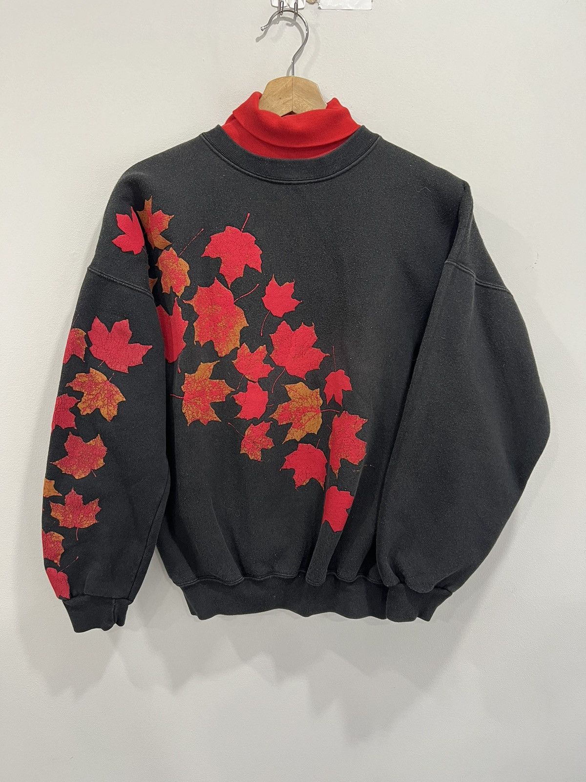 Vintage Vintage Autumn Leaves Fall Sweater sweatshirt nature Size US L / EU 52-54 / 3 - 1 Thumbnail