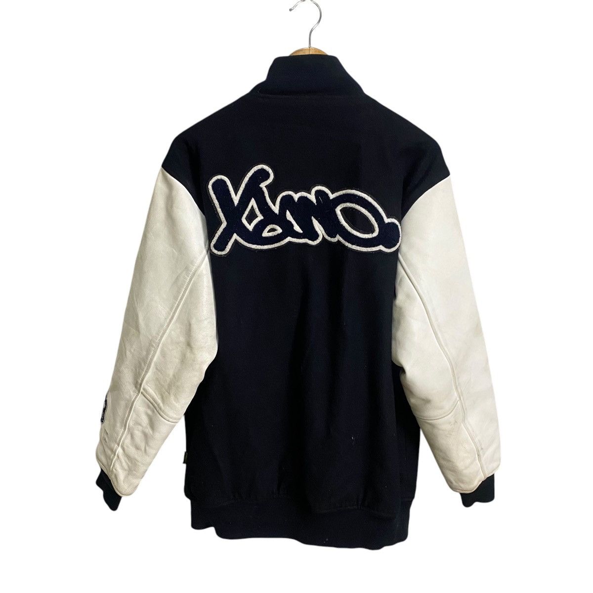 Vintage Vintage Y2k varsity jacket leather sleeve Size US L / EU 52-54 / 3 - 4 Thumbnail