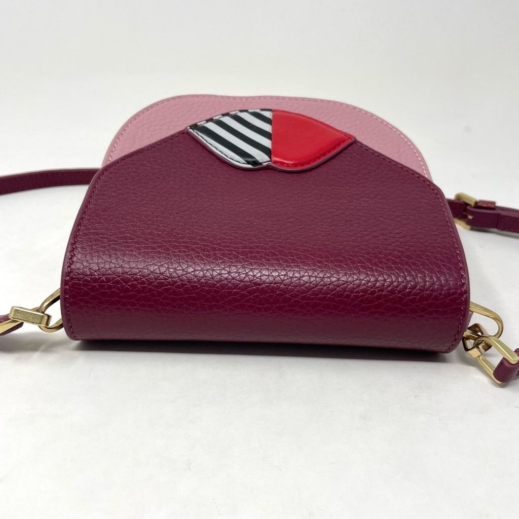 Other Lulu Guinness Small Leather Colorblock Pink Lip Shoulder Bag Size ONE SIZE - 4 Thumbnail