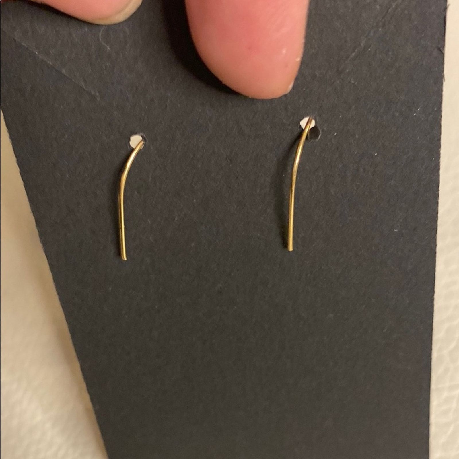 Other Tortoise Acrylic Hoop Earrings Gold Wire Minimalist Modern Size ONE SIZE - 8 Thumbnail