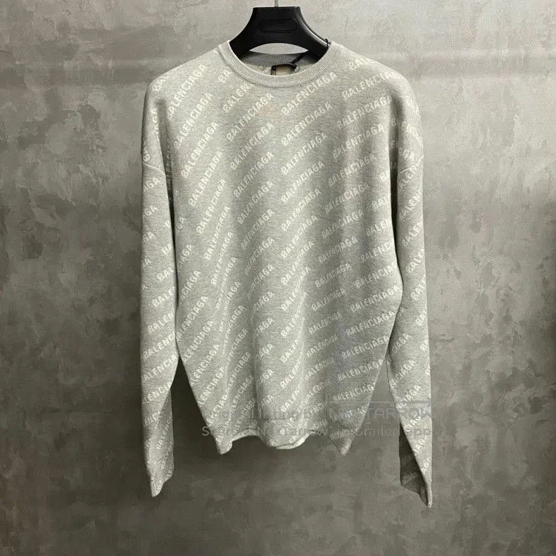 Balenciaga Balenciaga Gray Logo Knit Sweater. Size US XS / EU 42 / 0 - 1 Thumbnail