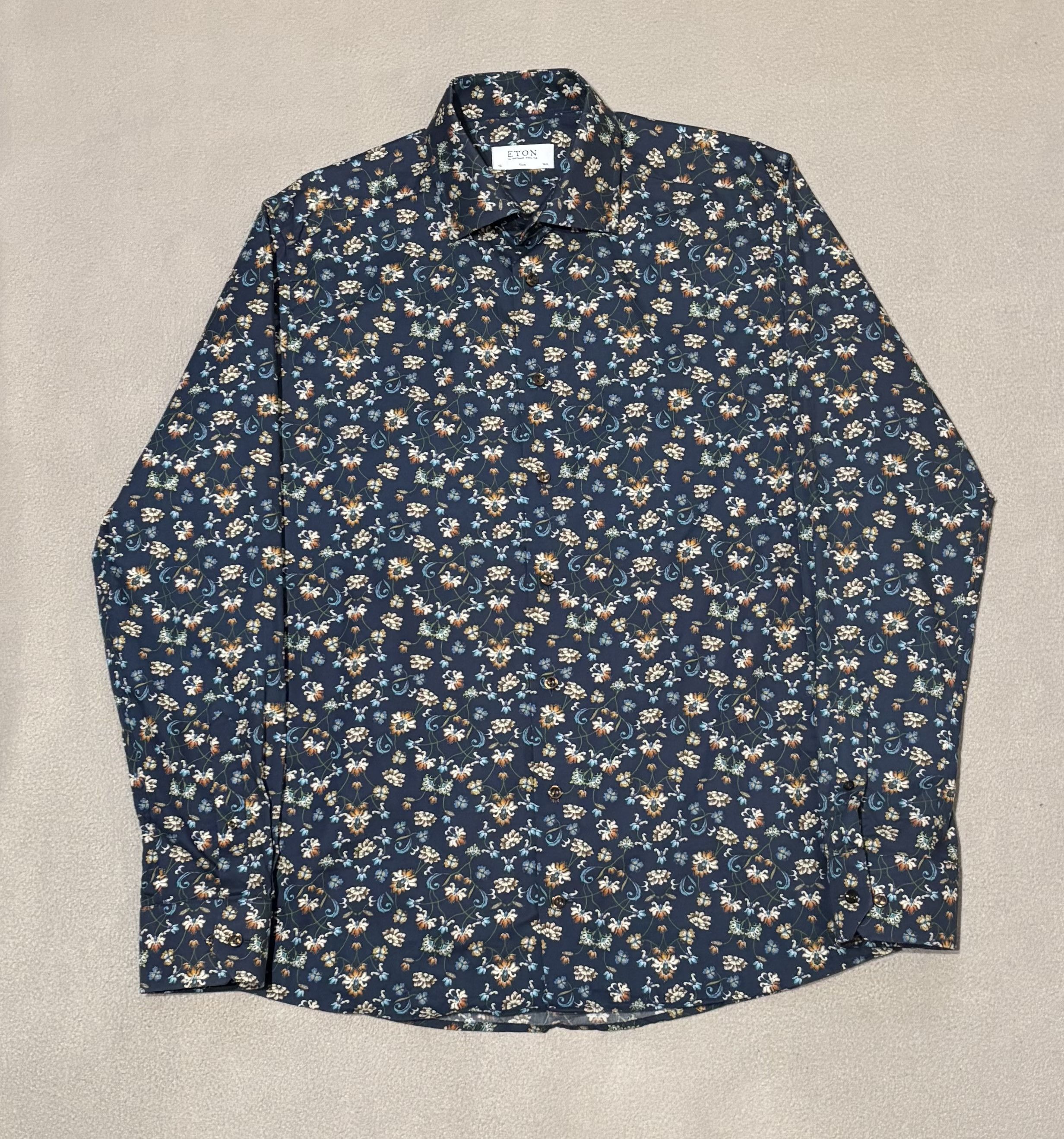 Eton Eton slim shirt Colorful Flowers size 42 Size US M / EU 48-50 / 2 - 5 Thumbnail