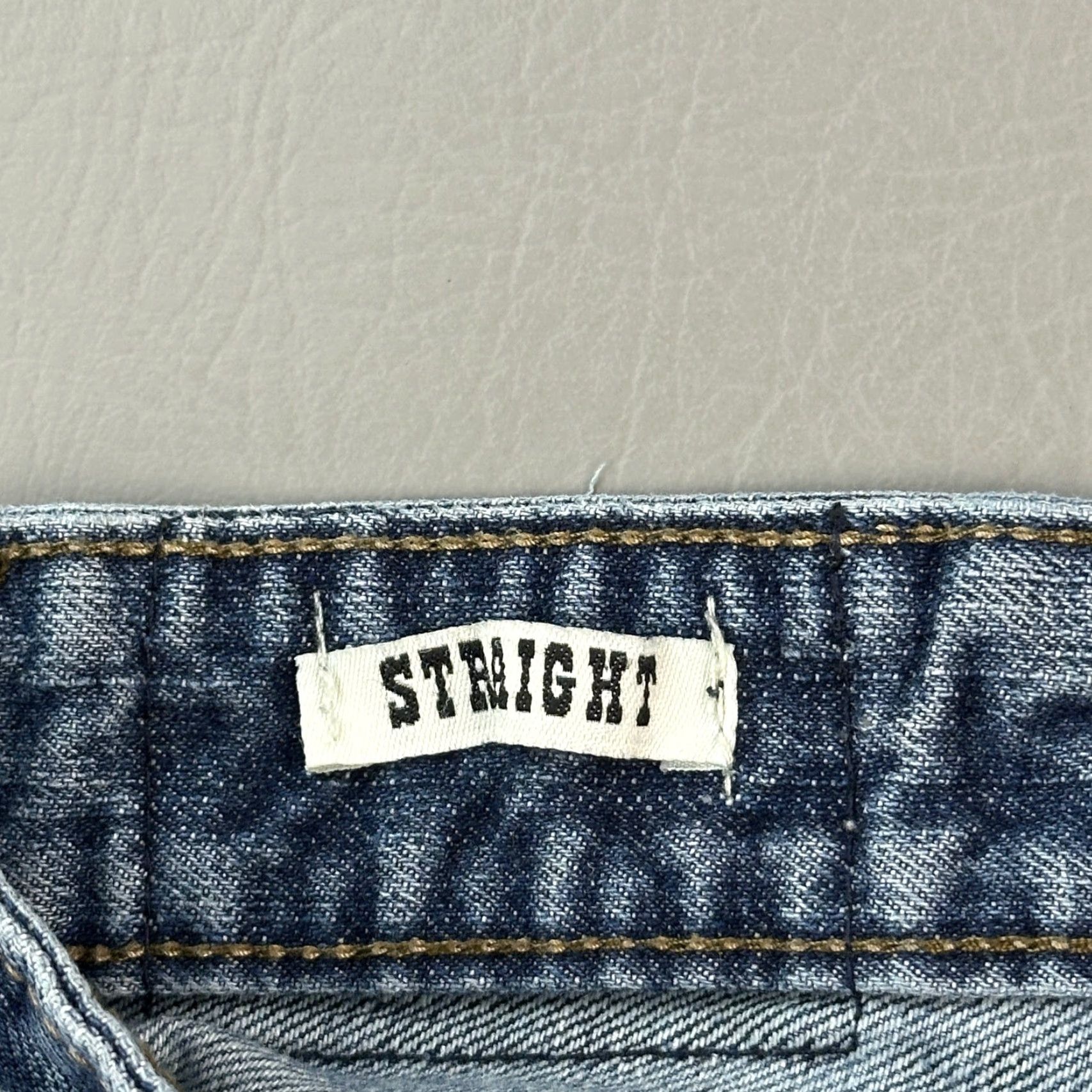 Vintage VINTAGE YASO Jeans Mens 34x33 Blue Straight Distressed Embroidered Pocket Y2K Jeans Size US 34 / EU 50 - 7 Thumbnail