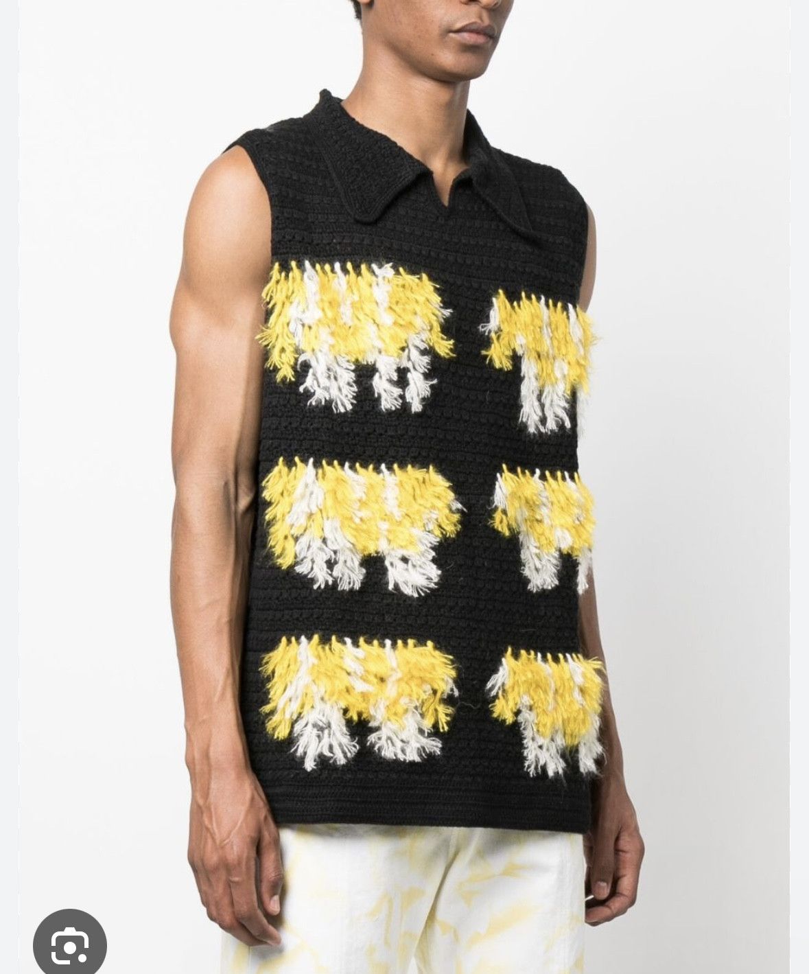 Namacheko namacheko 23ss Fringe-detail Knitted Vest In Black Size US M / EU 48-50 / 2 - 1 Thumbnail