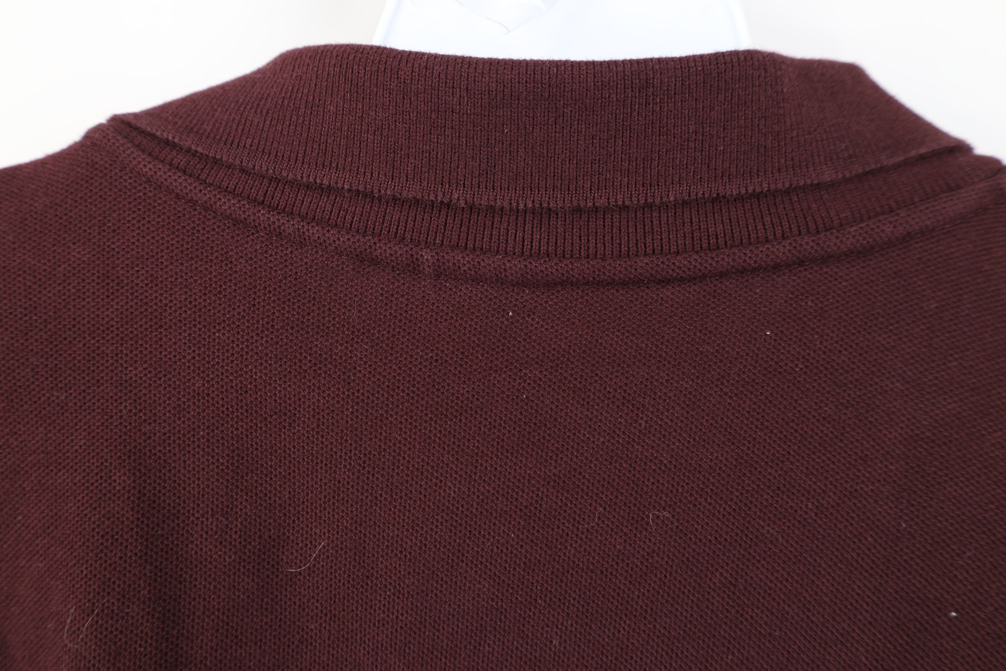 L.L. Bean Vintage 90s LL Bean Cotton Long Sleeve Rugby Polo Maroon USA Size US XL / EU 56 / 4 - 11 Thumbnail