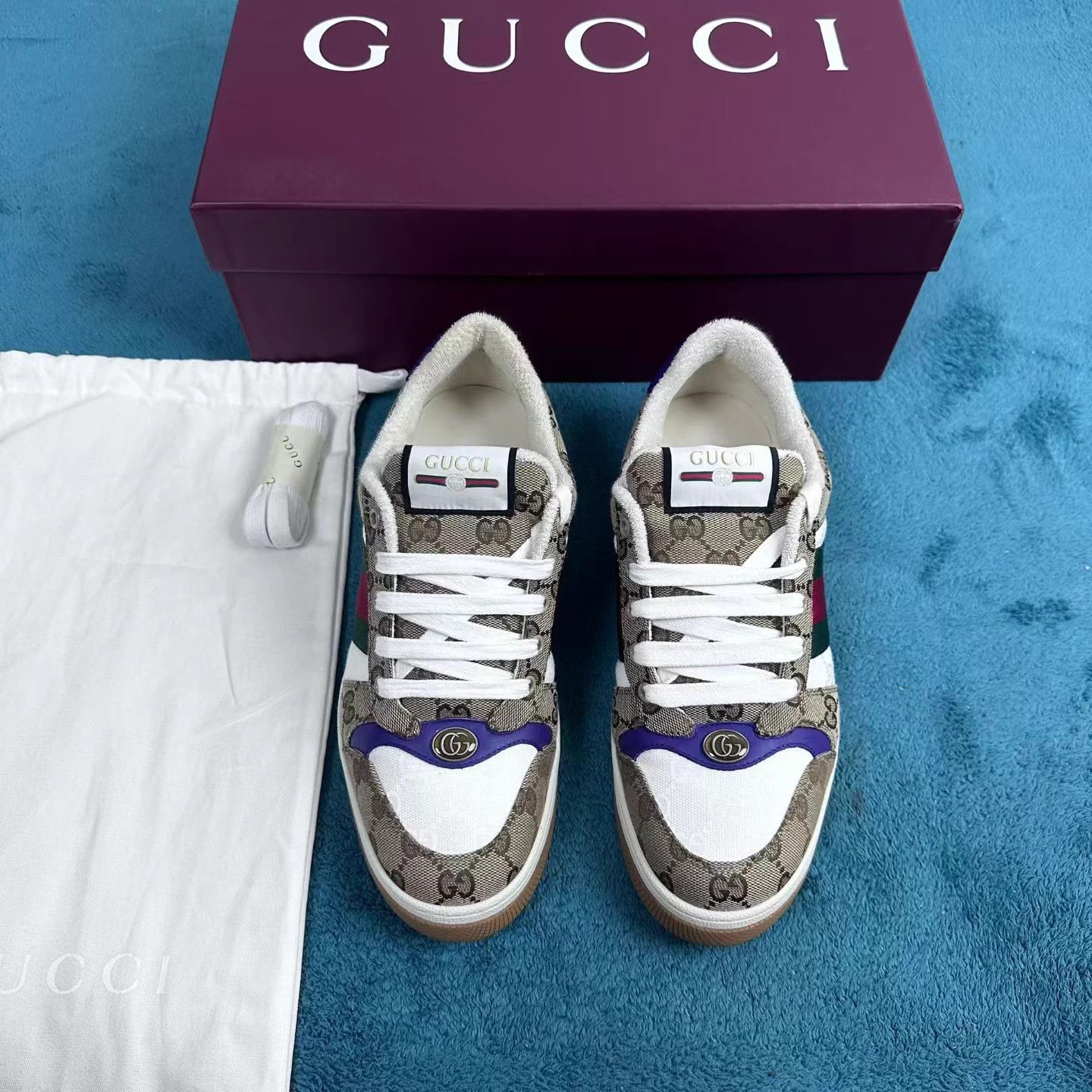 Gucci GUCCI Rhyton Brown Purple Tail UK7.5/EUR41.5 Size US 8.5 / EU 41-42 - 1 Thumbnail