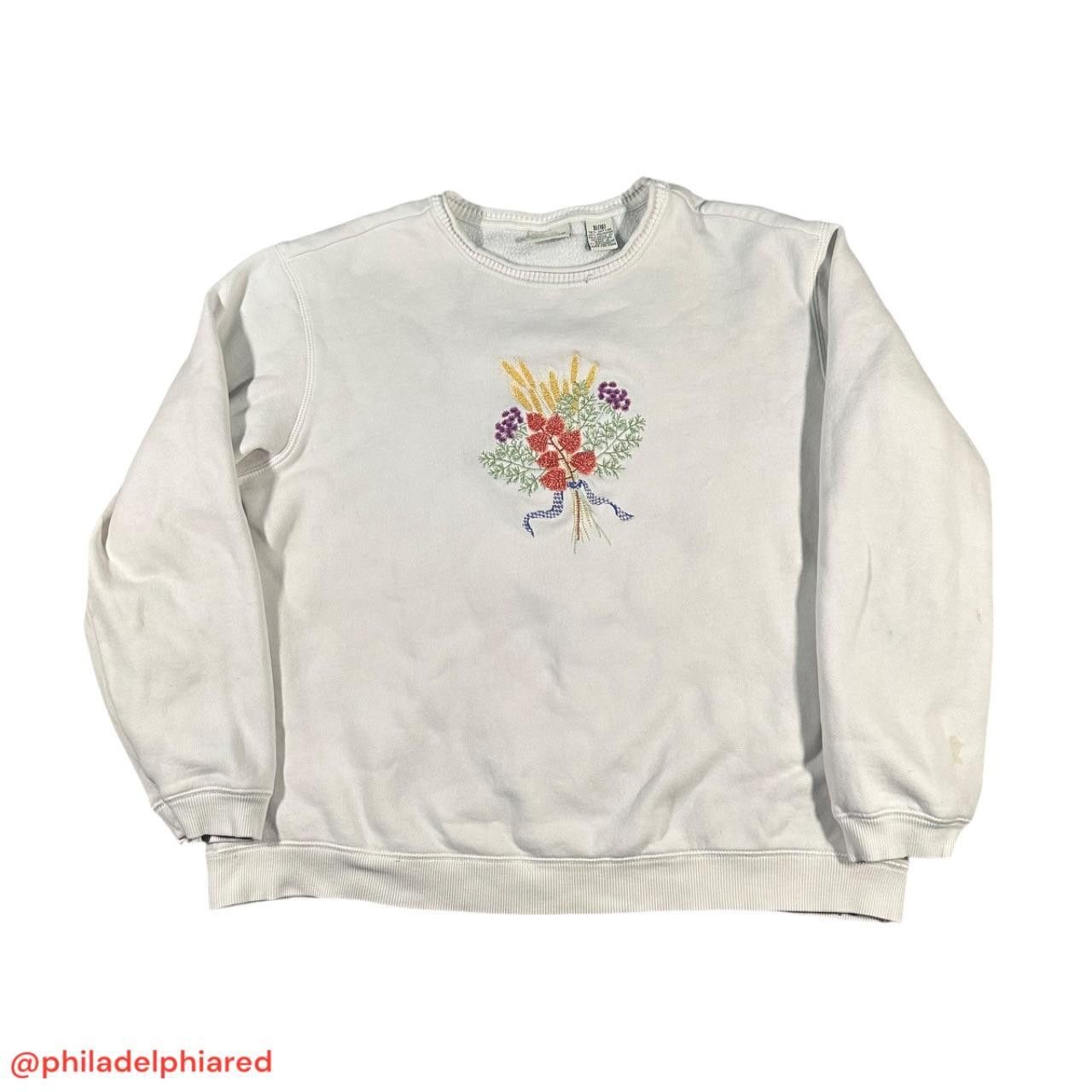 Designer Vintage Y2k 2000s Floral Themed crewneck sweatshirt XL Size XL / US 12-14 / IT 48-50 - 1 Thumbnail
