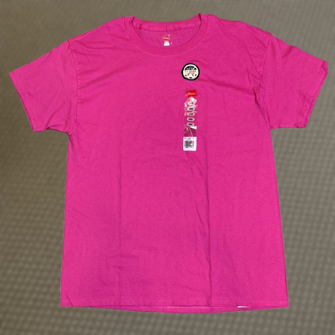Hanes Hanes T-Shirt Mens Large Pink Cotton Crew Neck Short Sleeve Authentic 100% Usa Size US L / EU 52-54 / 3 - 1 Thumbnail