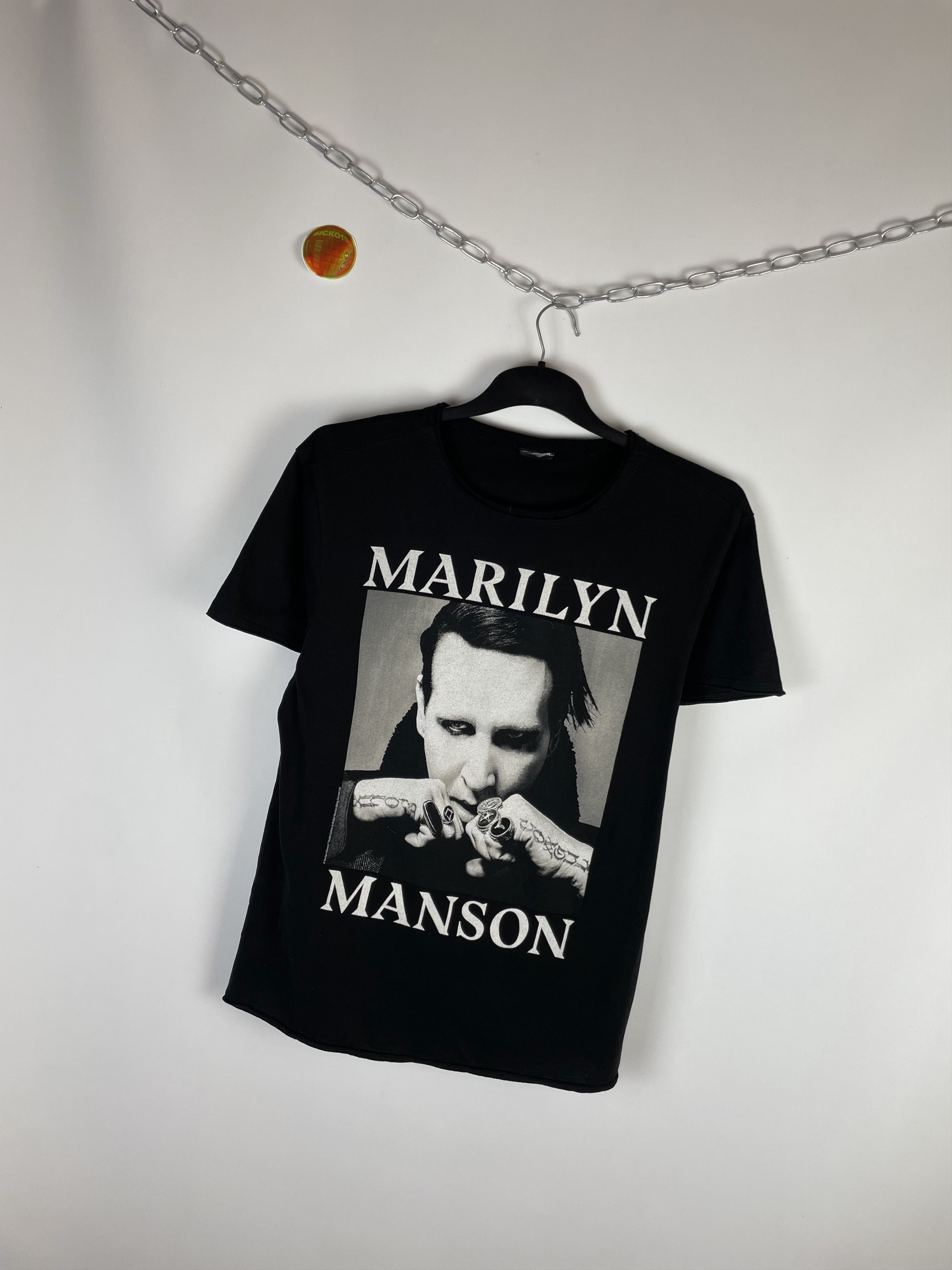 Band Tees × Vintage Vintage Marylin Manson Band T Shirt Size US L / EU 52-54 / 3 - 2 Thumbnail
