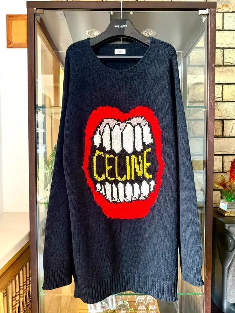 Celine Celine by Hedi 21SS Runway Big Lips Knitwear-2507 Size US S / EU 44-46 / 1 - 6 Thumbnail