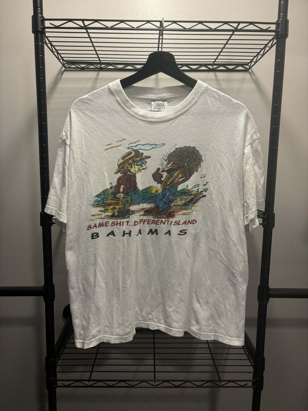 Vintage Vintage 90s “Same Sh$! Different Island” Funny Graphic Tee Size US L / EU 52-54 / 3 - 1 Thumbnail