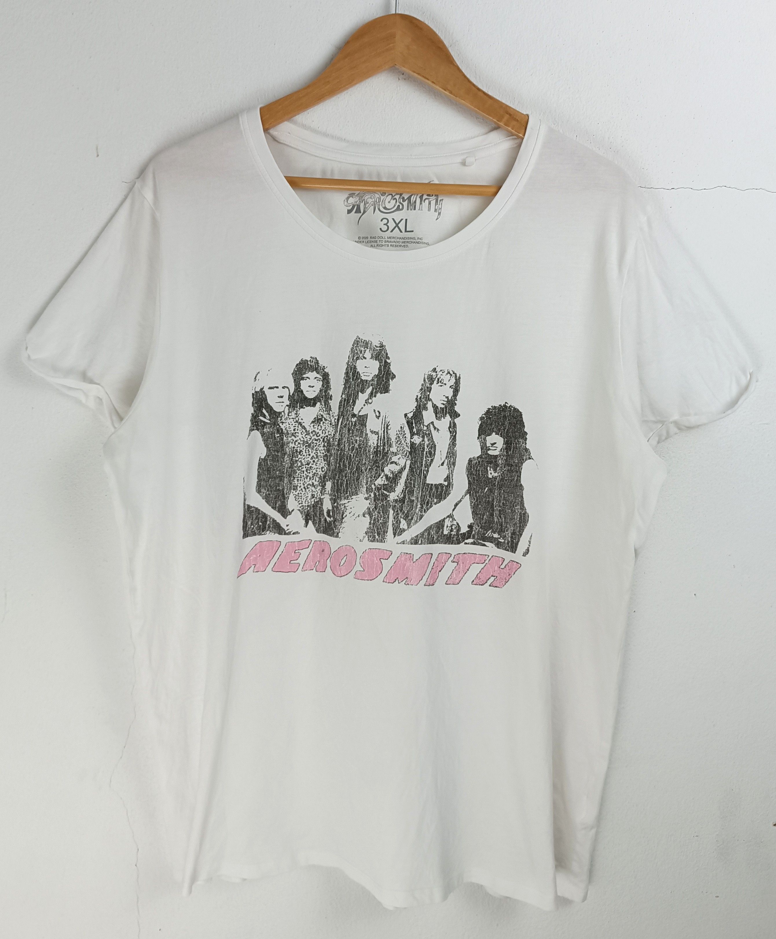 Band Tees VINTAGE AEROSMITH ROCK LINE UP TEE bon jovi kiss queen Size US XL / EU 56 / 4 - 3 Thumbnail