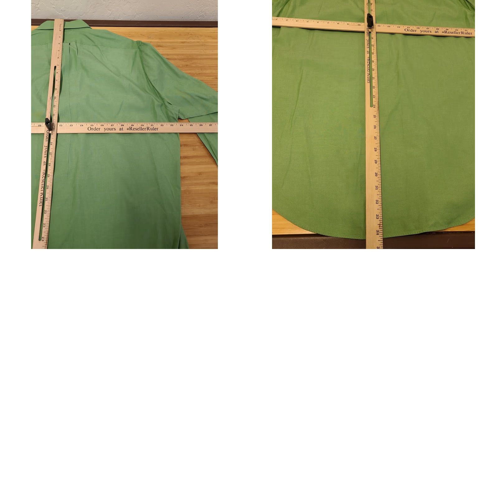Ralph Lauren VINTAGE Ralph Lauren Shirt Men 15.5 34/35 Green Yarmouth Long Sleeve Button Up Dress Size 42R - 8 Thumbnail