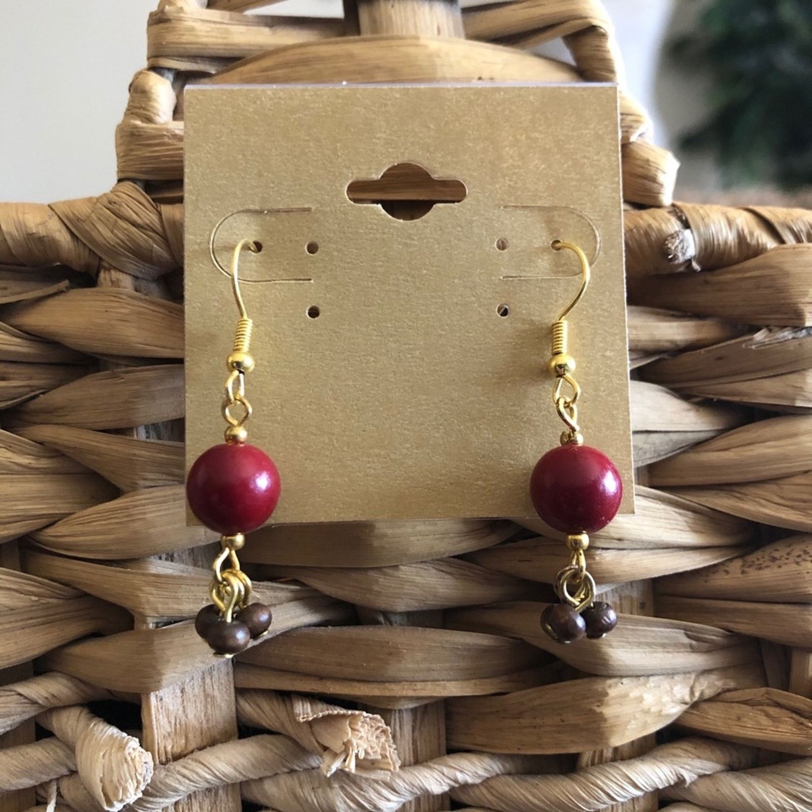 Jewelry Boho fall tones bead dangle earrings Size ONE SIZE - 1 Thumbnail