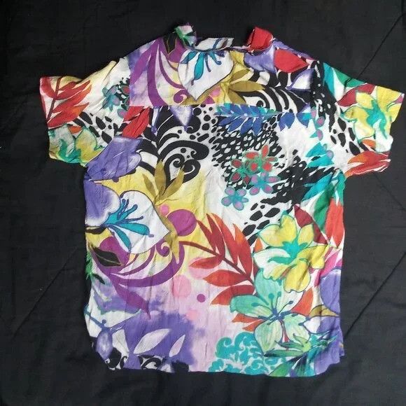 Jams World Vintage 90s Jams World Floral Hawaiian Shirt Size M / US 6-8 / IT 42-44 - 4 Thumbnail