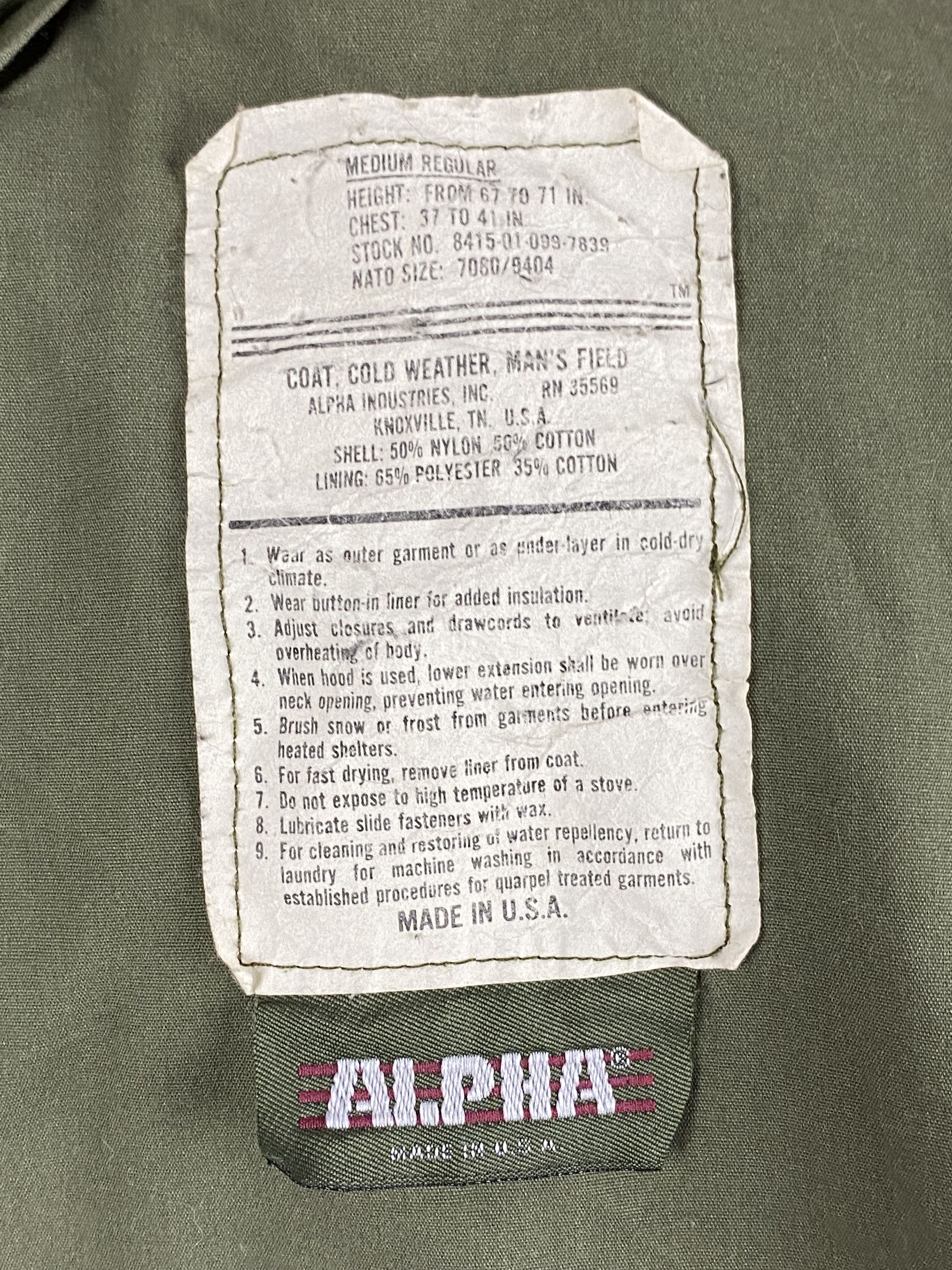 Alpha Industries 70s Alpha Industries Vintage Men's U.S Army M65 Field Jacket Size US M / EU 48-50 / 2 - 6 Thumbnail