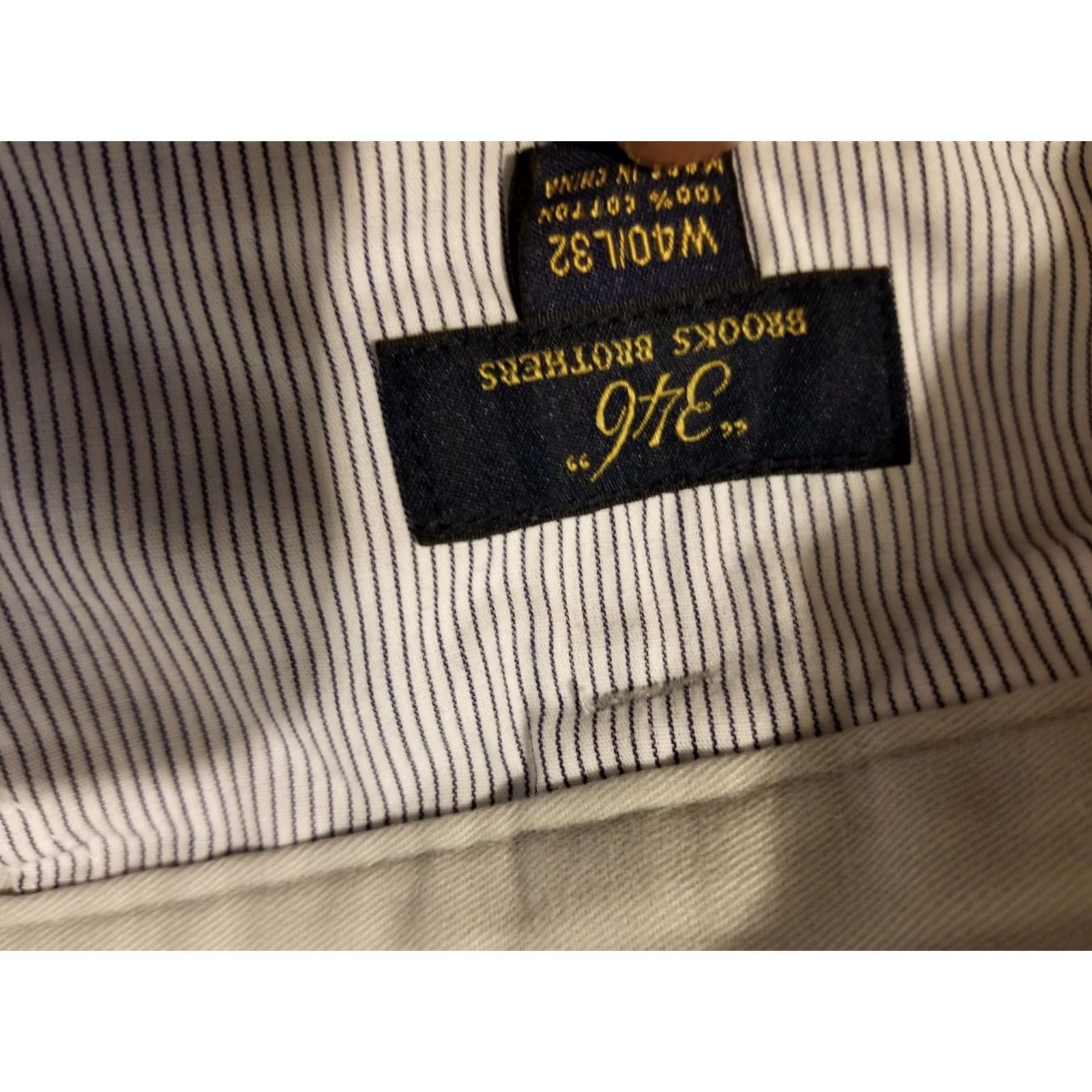 Brooks Brothers Brooks Brothers Dress Mens 40 Gray Khaki Pants 40x32 Cotton Slack Chino Trouser 42x32 Size US 40 / EU 56 - 5 Thumbnail