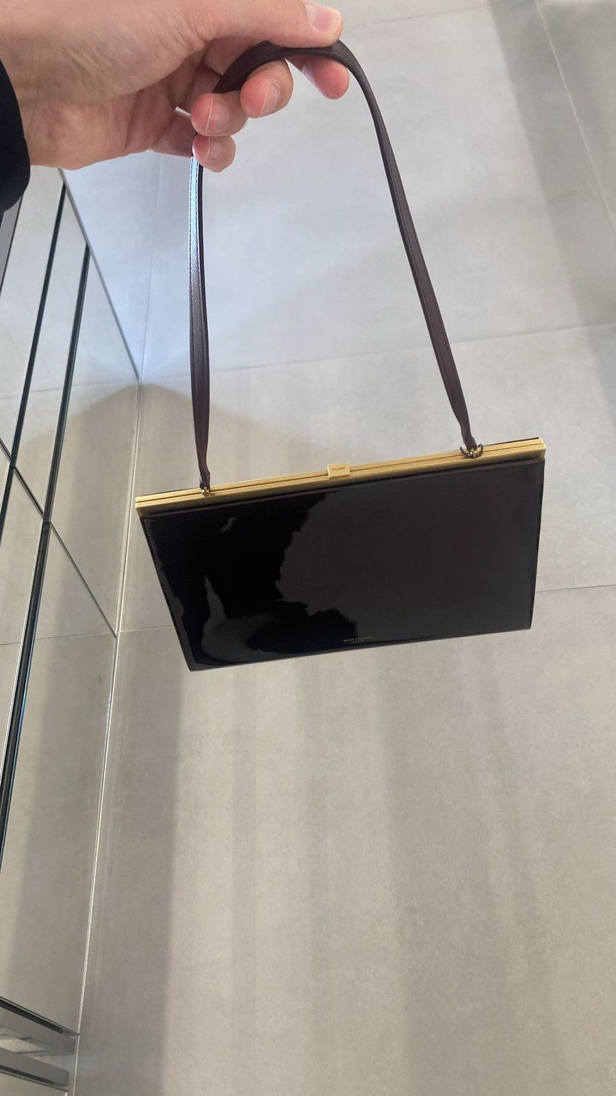 Saint Laurent Paris o1bcso1str1225 Size:OS/Le Anne-Marie in Dark Brown Size ONE SIZE - 3 Thumbnail