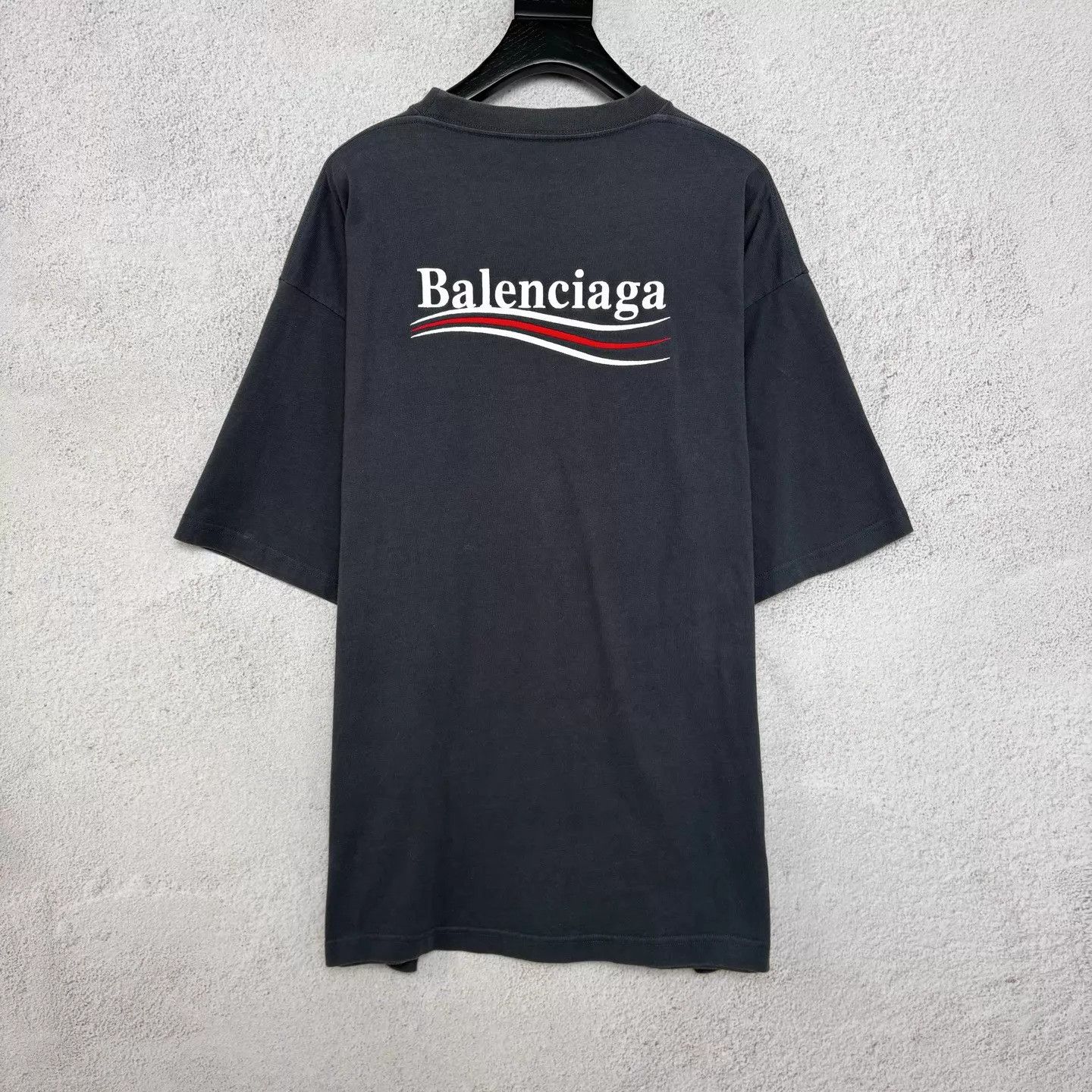 Balenciaga Balenciaga Charcoal Embroidered Coke Logo T-shirt L Size L / US 10 / IT 46 - 2 Thumbnail