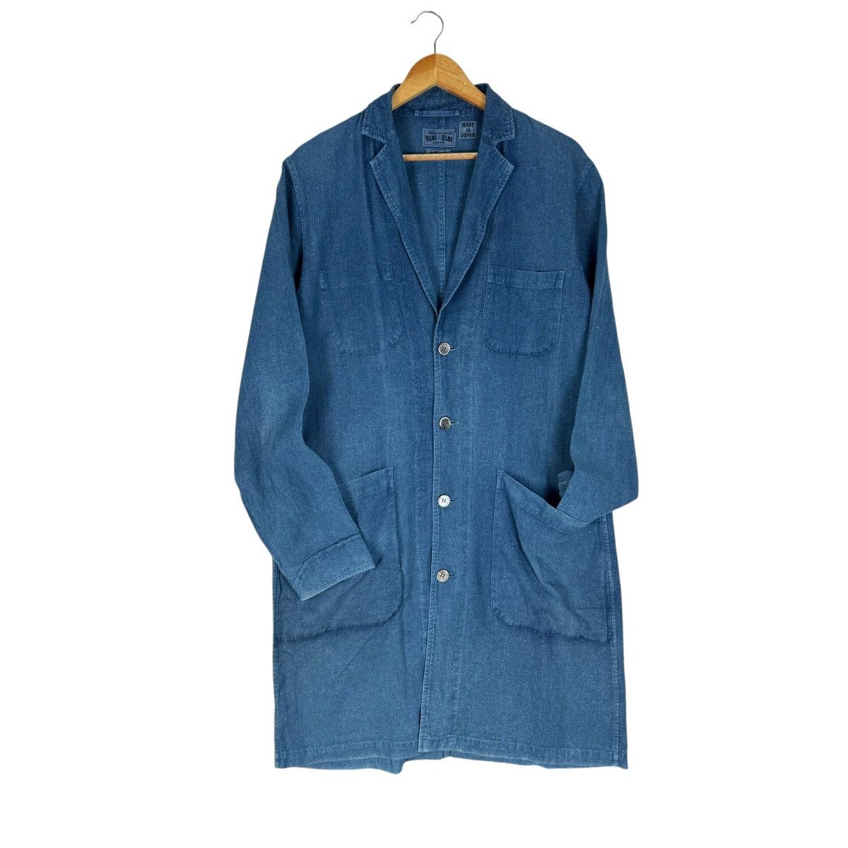 Blue Blue Japan 🔥BLUE BLUE ARIGATO INDIGO DENIM LONG BUTTON SHIRTS Size US L / EU 52-54 / 3 - 1 Thumbnail