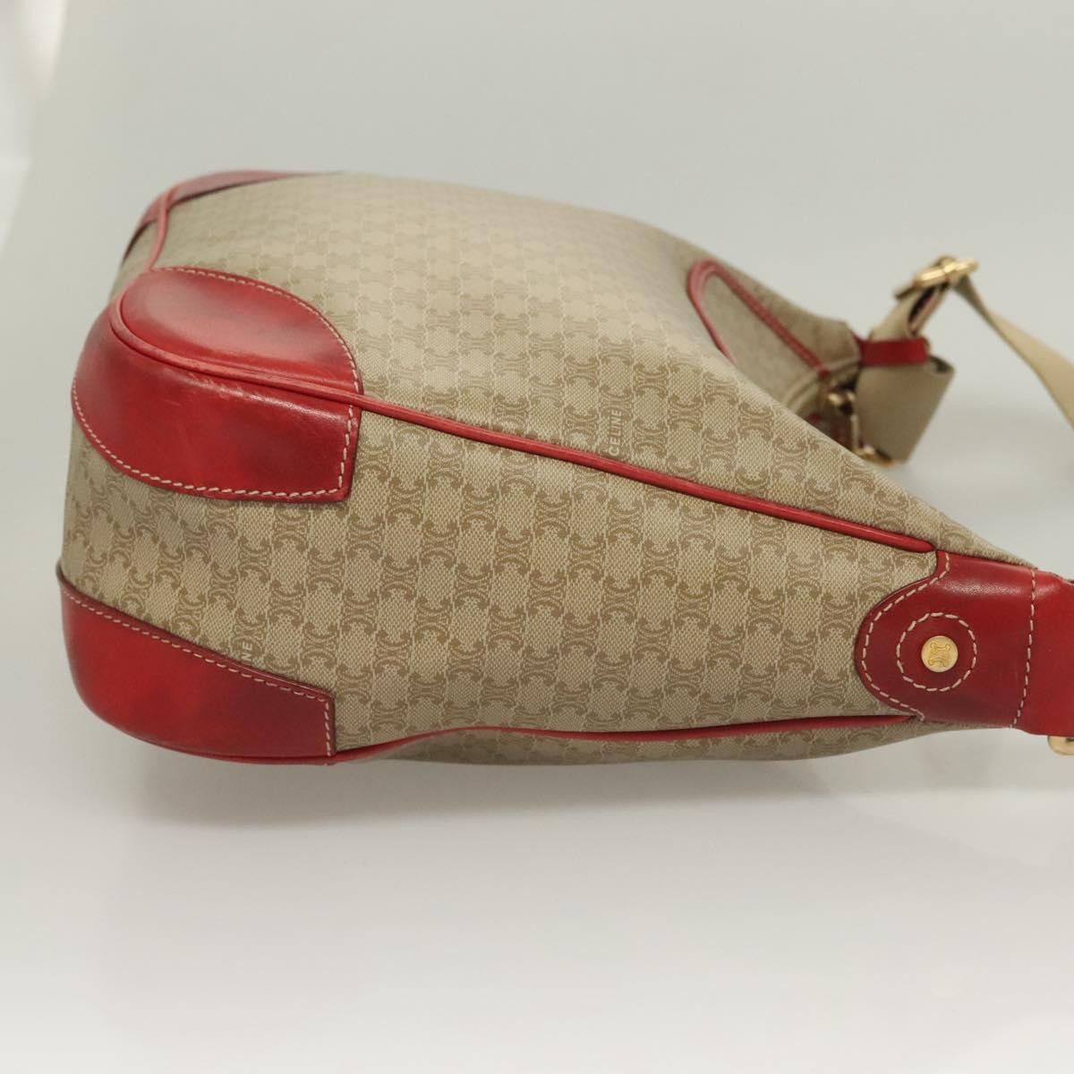 Celine CELINE Macadam Canvas Shoulder Bag Beige Gold Size ONE SIZE - 4 Thumbnail