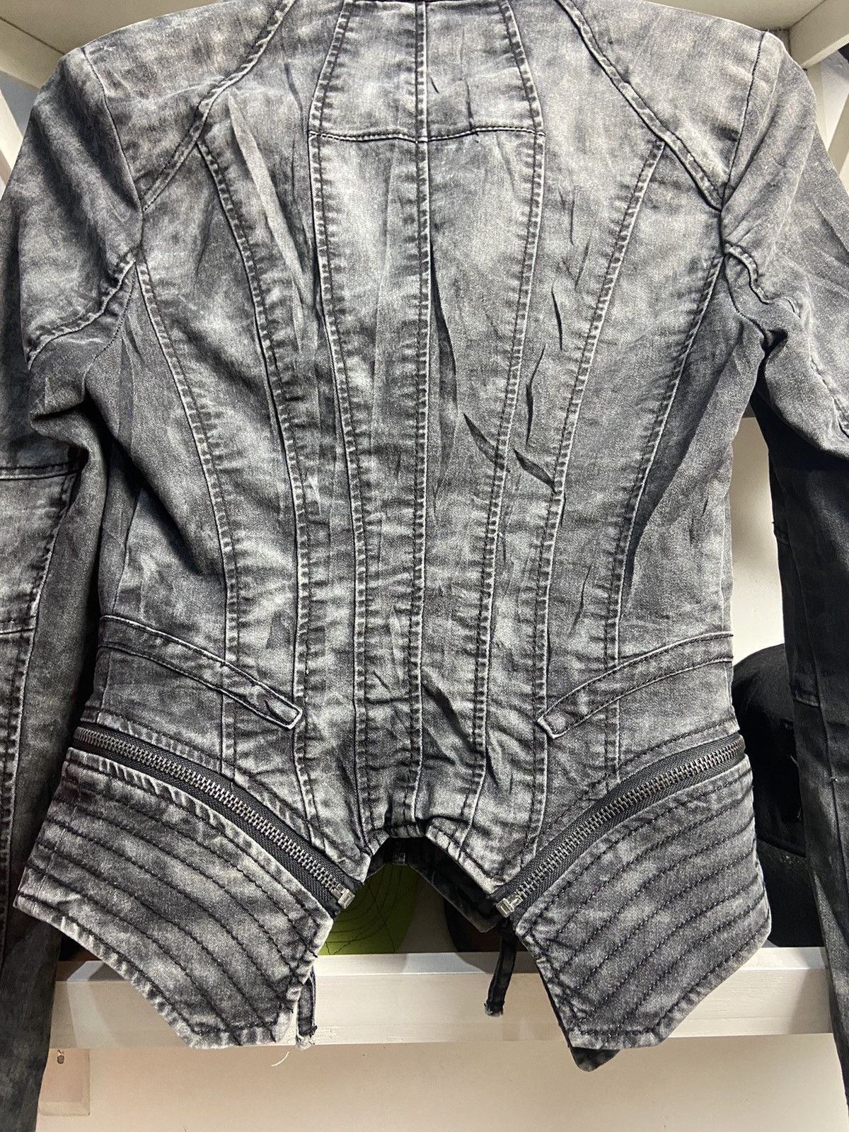 If Six Was Nine × Japanese Brand × Le Grande Bleu (L.G.B.) 🔥 Rare 🔥 SI innerve L.G.B style denim motorbike jacket Size S / US 4 / IT 40 - 10 Thumbnail