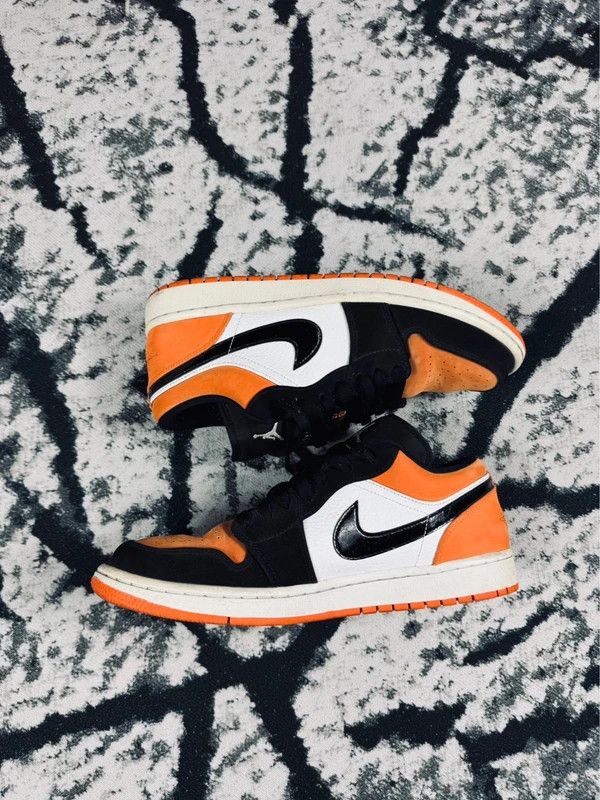 Nike Nike Jordan 1 Low Shoes Black White Orange 44 Size US 10 / EU 43 - 3 Thumbnail