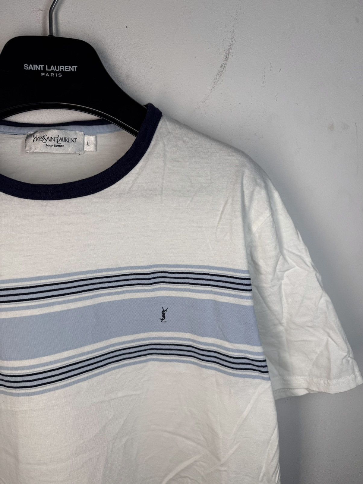 Yves Saint Laurent White YSL T-shirt Yves Saint Laurent Shirt Vintage Size US M / EU 48-50 / 2 - 11 Thumbnail