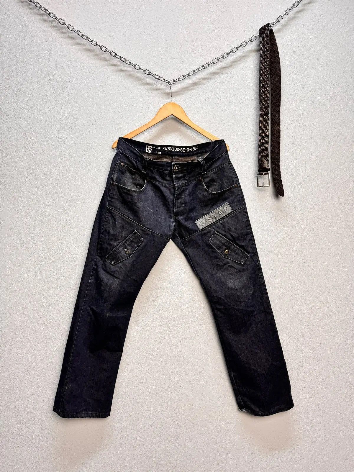 Vintage Vintage Junya Watanabe Style G Star raw Bondage Cargo Pans Size US 34 / EU 50 - 1 Thumbnail