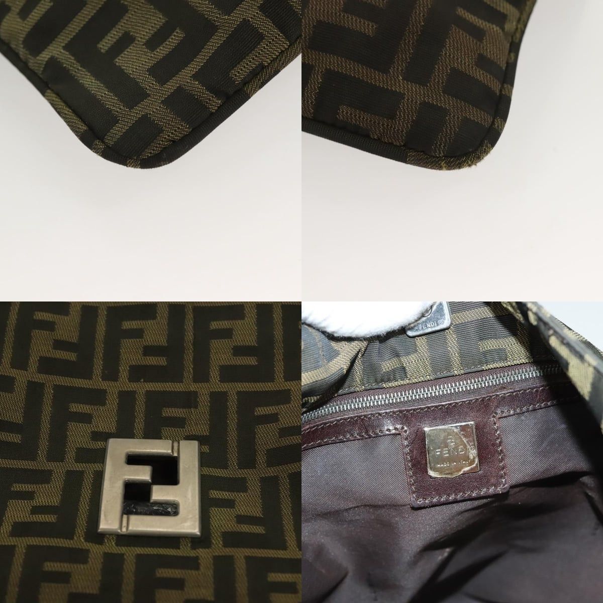 Fendi FENDI Zucca Canvas Shoulder Bag Brown Black Size ONE SIZE - 11 Thumbnail