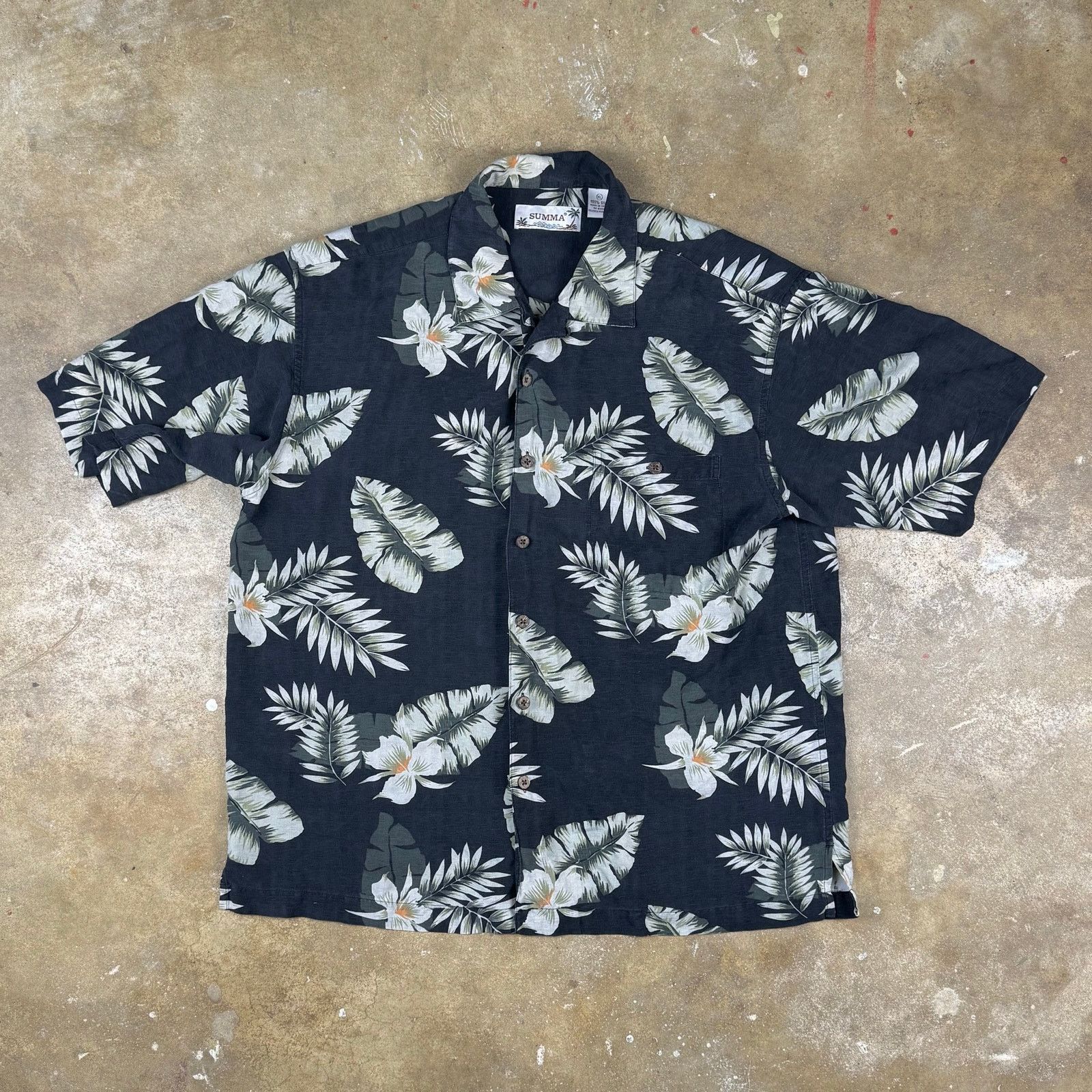 Other Summa Silk Hawaiian Shirt Men’s XL Black Floral Aloha Y2K Size US XL / EU 56 / 4 - 1 Thumbnail