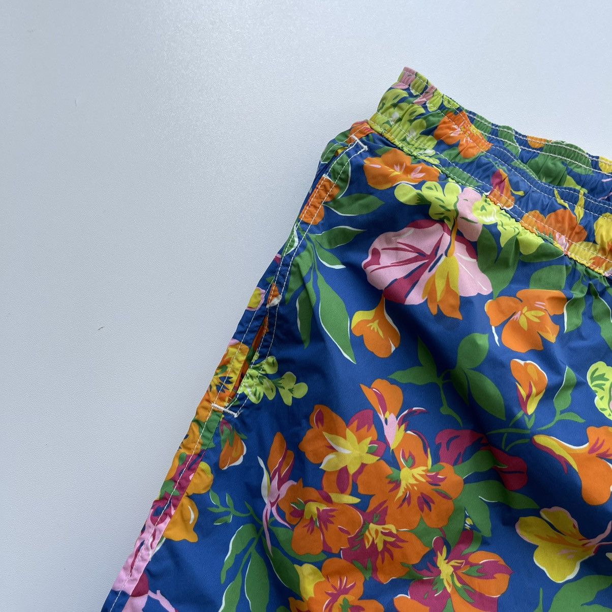 Polo Ralph Lauren × Ralph Lauren × Vintage Polo Ralph Lauren Vintage Nylon Flowers Printed Swim Shorts Size US 38 / EU 54 - 4 Thumbnail