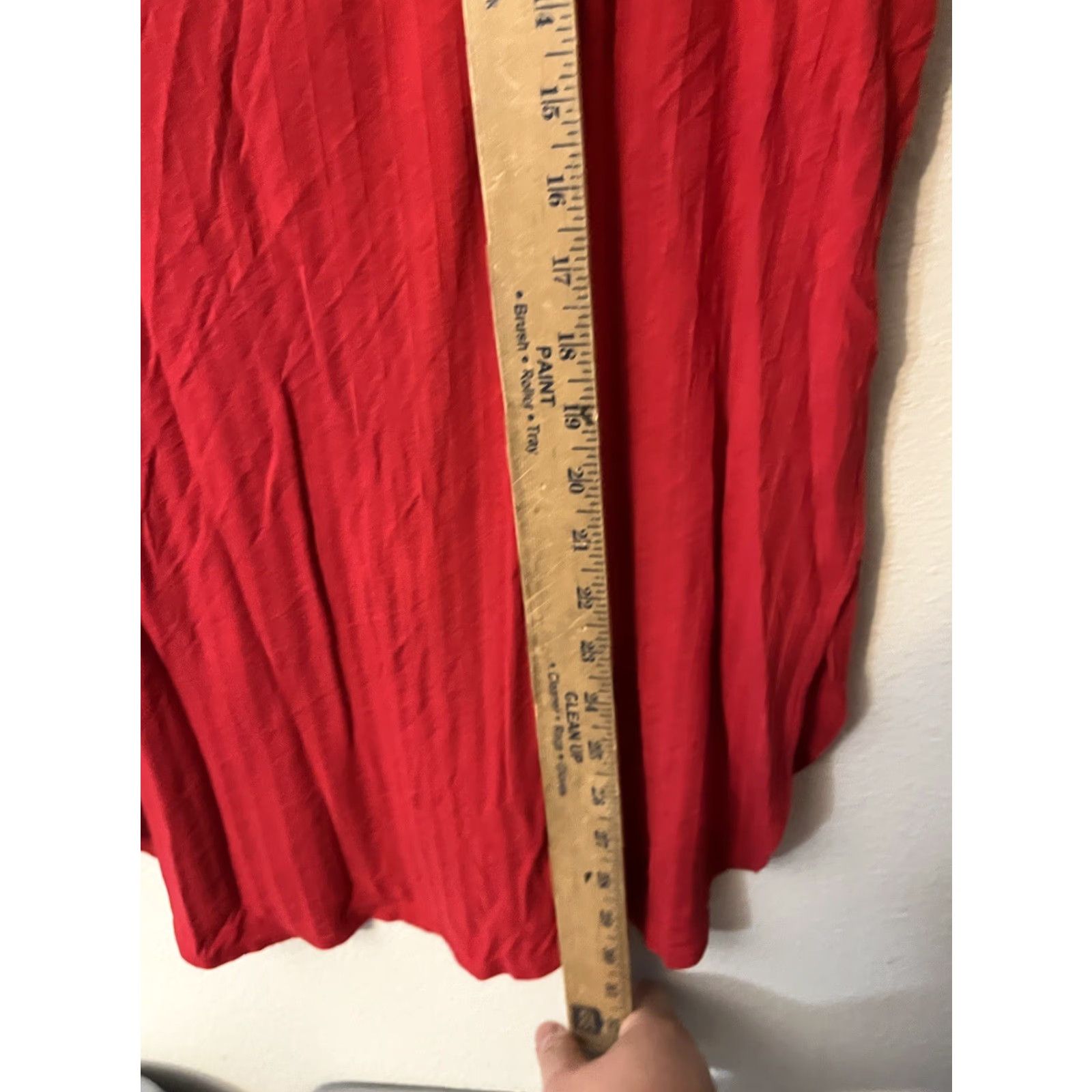 Vintage Apt 9 Bright Red Pullover Shirt Women's Size Large Regular Cap Sleeve Short Sleeve All Seasons Knit Polyester Rayon Spandex Blouse Women Size L / US 10 / IT 46 - 4 Thumbnail