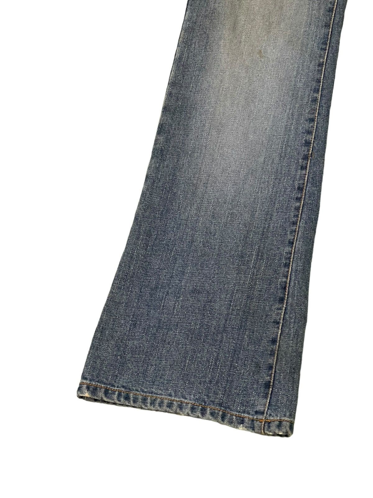 Japanese Brand Flare Jeans G&J Distress Low Rise Boot Cut 8🟦6 Size US 29 - 5 Thumbnail