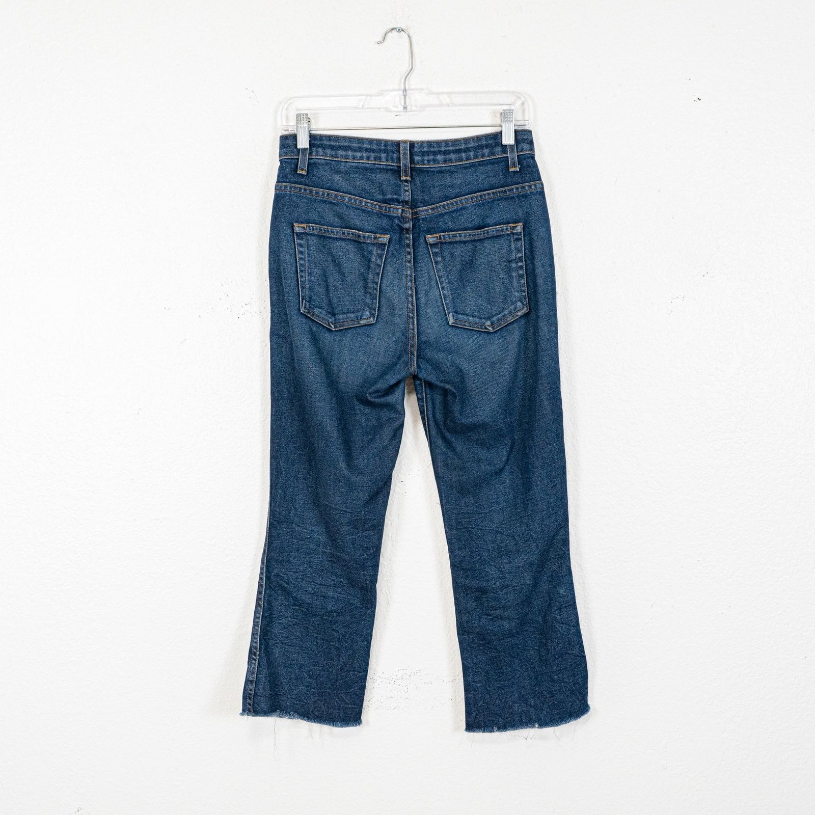 KHAITE Khaite Benny Cropped Flare Raw Denim Jeans size 26 Size 26" / US 2 / IT 38 - 8 Thumbnail