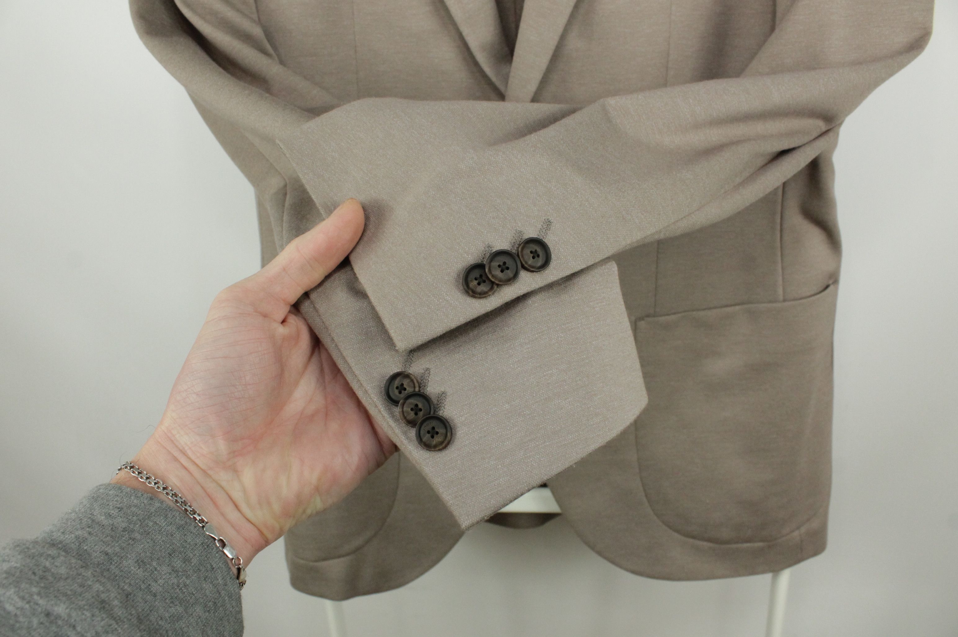 Joop! JOOP! Extra Slim Fit Beige Stretch Sport Coat Blazer Jacket Size US L / EU 52-54 / 3 - 4 Thumbnail