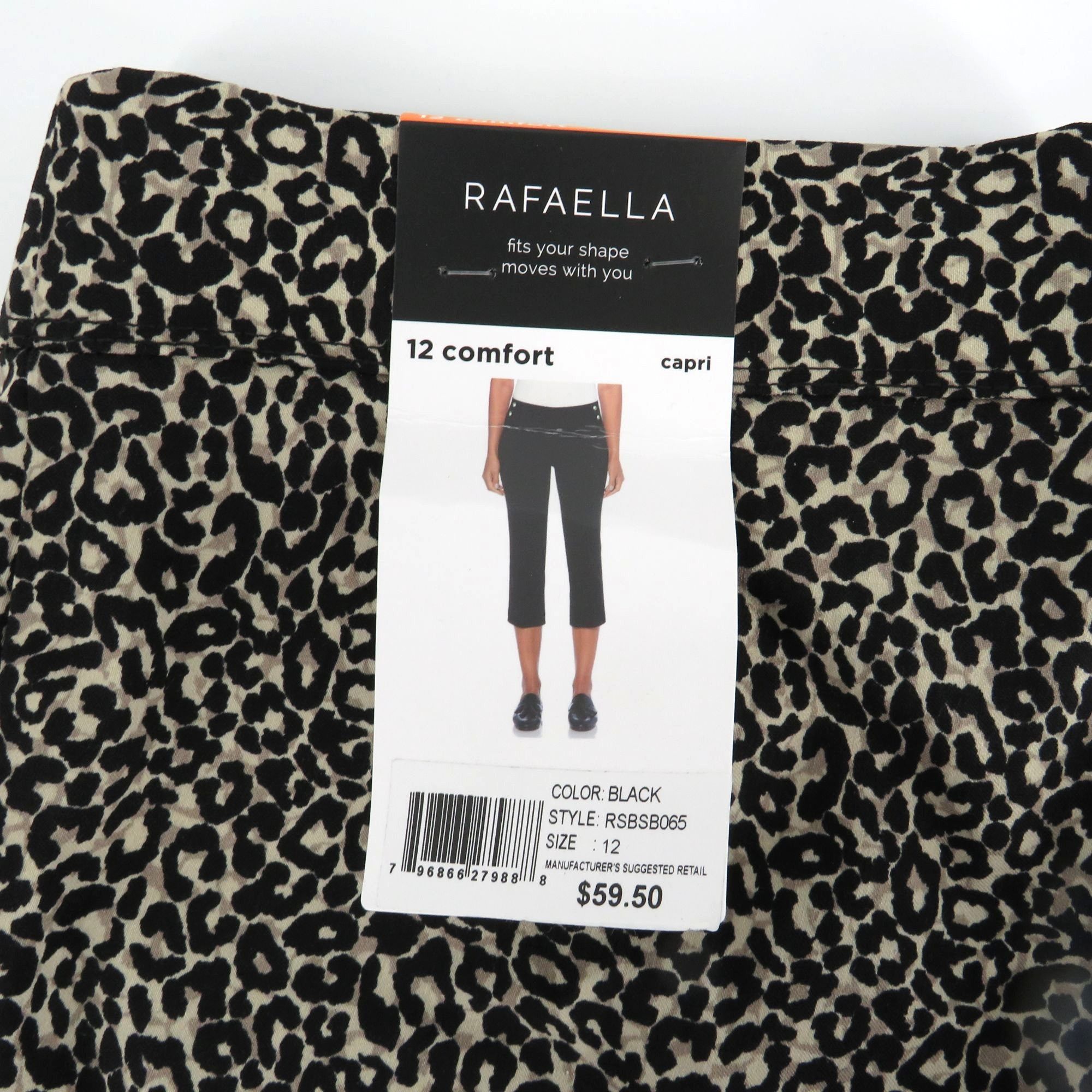 Other Rafaella Womens Leopard Print Capri Pants Size 12 Comfort Fi Size 34" / US 12 / IT 48 - 1 Thumbnail